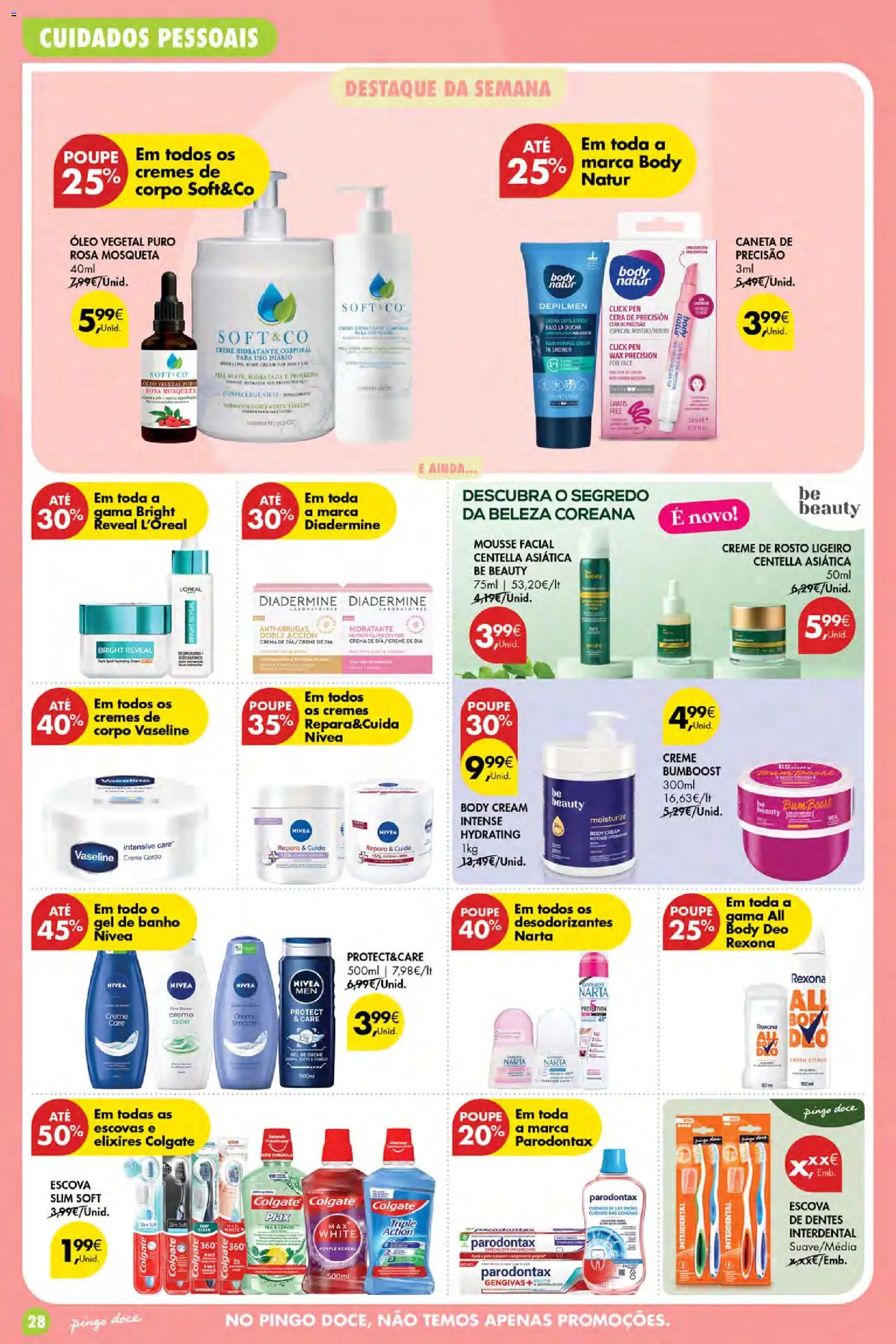 Pingo Doce Poupe Esta Semana Açores │ válido de 17/09/2026 | Página: 28 | Produtos: Creme hidratante, Hidratante corporal, Banho, Óleo