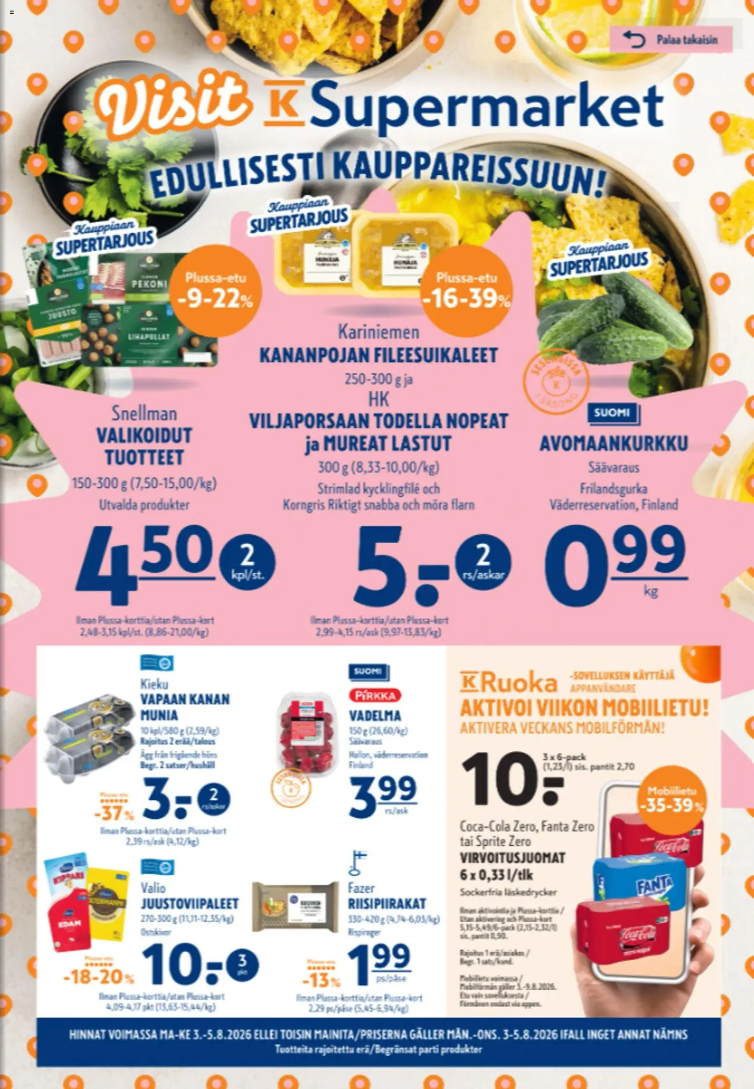 K-Supermarket tarjoukset – voimassa 03/08/2026 alkaen | Sivu: 1