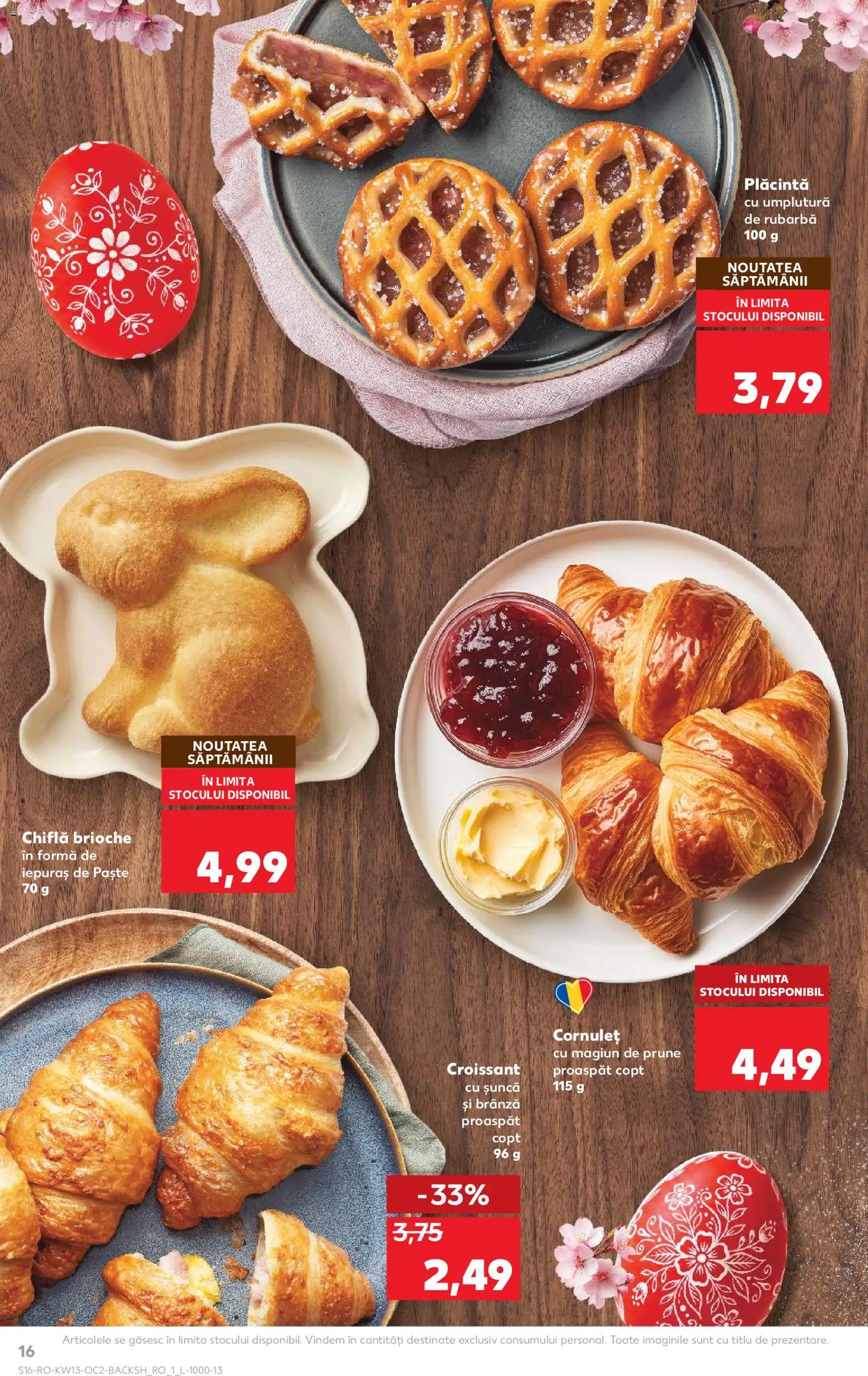 Noul catalog Kaufland – valabil de la 25.03.2026 | Pagină: 16 | Produse: Plăcintă, Brânză, Prune, Paste