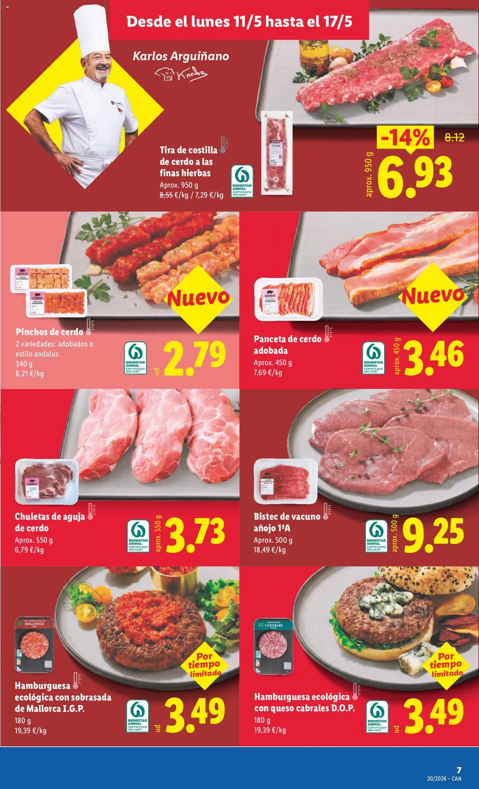 Lidl folleto │ válido desde el 11.05.2026 | Página: 9 | Productos: Queso, Ηλεκτρικός φούρνος, Costilla de cerdo, Sobrasada