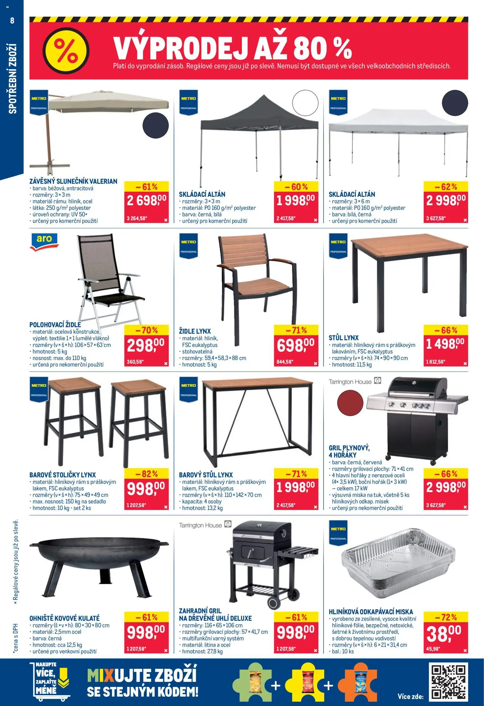 Makro leták - Nepotravinové zboží od 12.08.2026 | Strana: 8 | Produkty: Eukalyptus, Deluxe, Židle, Slunečník