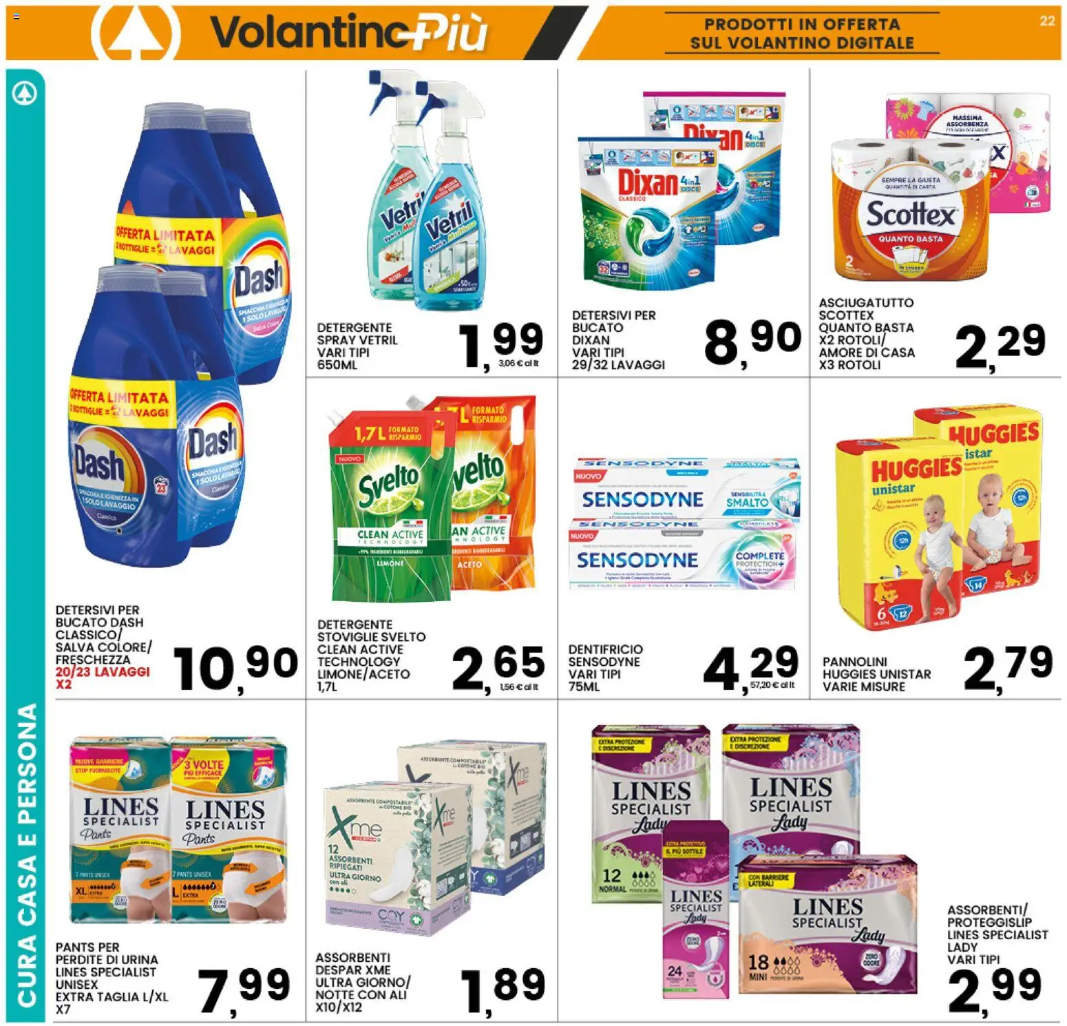 Volantino Interspar del 27.05.2026 | Pagina: 22 | Prodotti: Dentifricio, Limone, Aceto, Asciugatutto