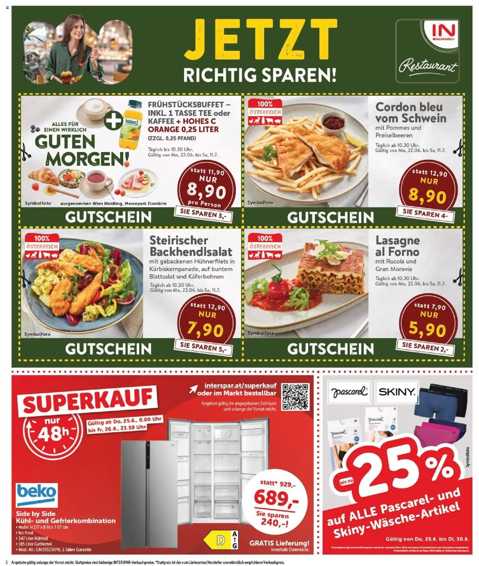 Interspar Flugblatt - Burgenland Nord gültig ab 25.06.2026 | Seite: 2 | Produkte: Uhr, Kaffee, Tee
