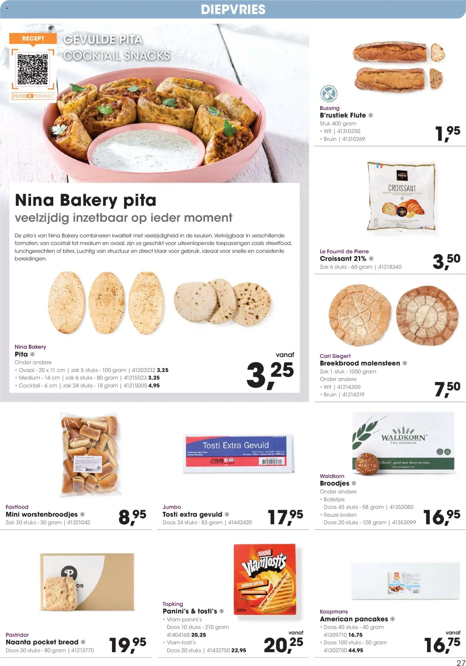 {H1} | Pagina: 27 | Producten: Snacks, Zak, Bolletjes, Broodjes