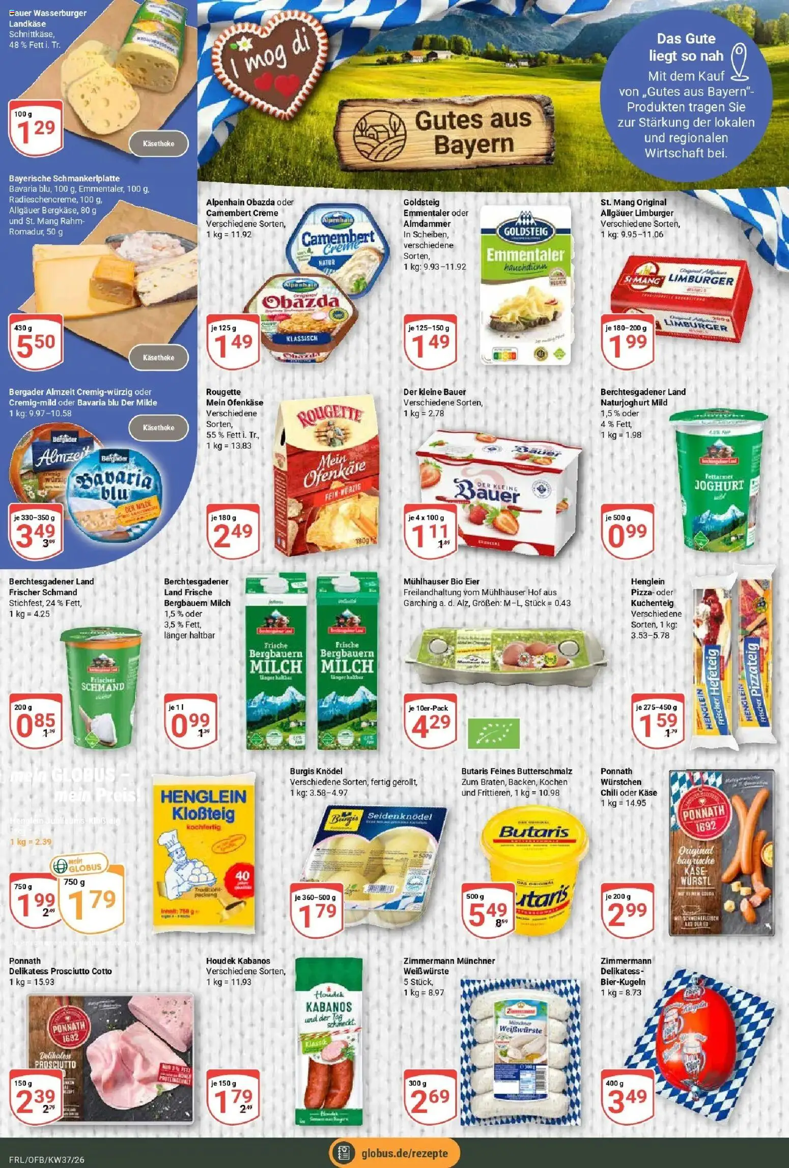 Globus Prospekt Freilassing – gültig ab 07.09.2026 | Seite: 12 | Produkte: Milch, Eier, Bauer joghurt, Chili