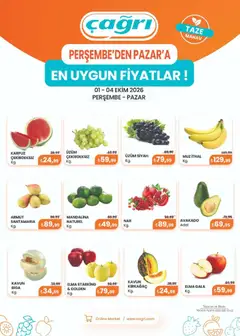 01 Ekim 2026 tarihinden itibaren geçerli olan Çağrı Market kataloğu önizlemesi