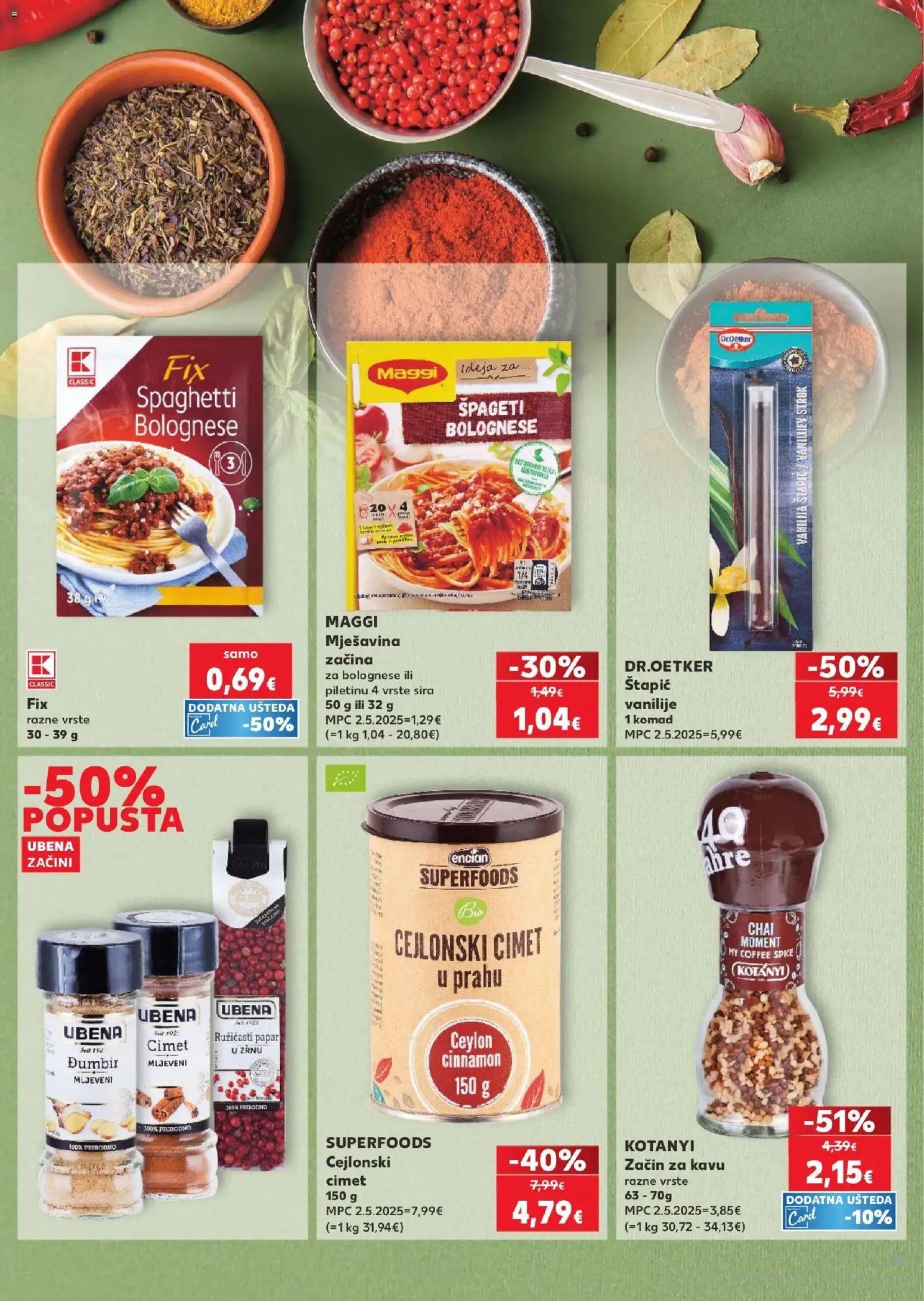 Kaufland katalog | vrijedi od 26.08.2026 | Stranica: 13 | Proizvodi: Špageti, Začini, Papar, Đumbir