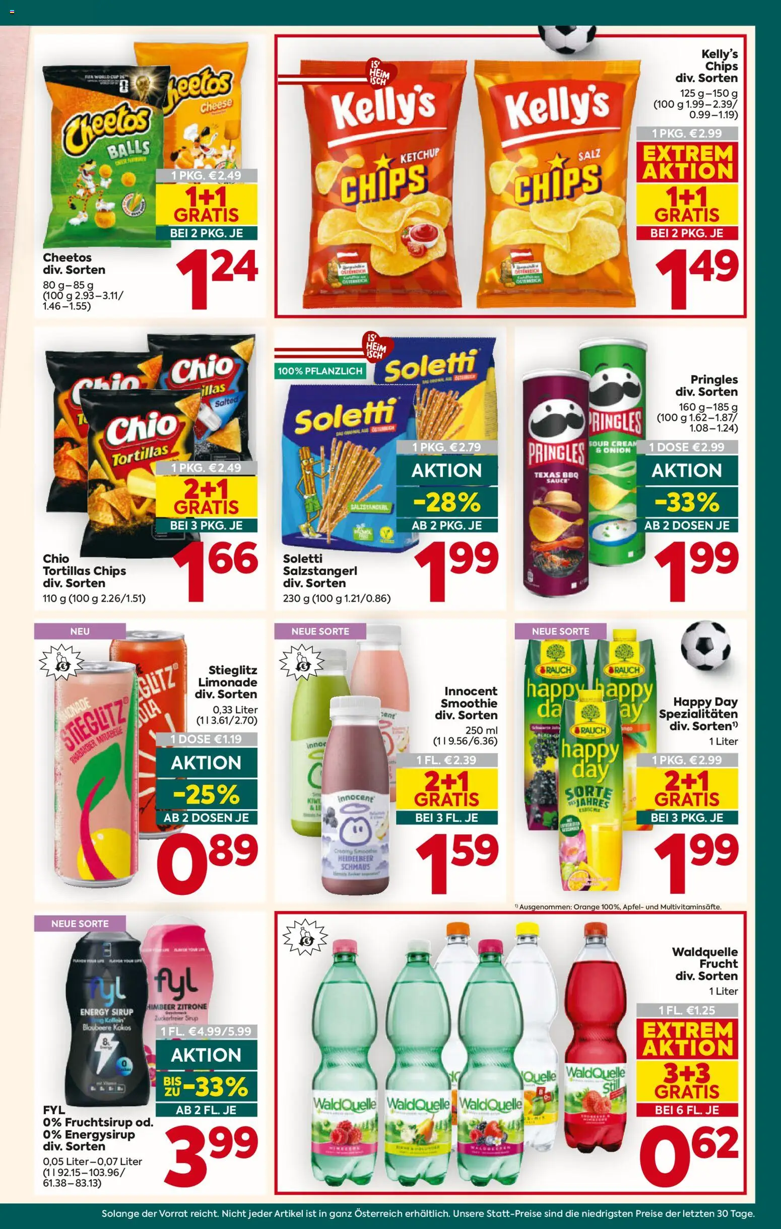 Billa Plus Flugblatt gültig ab 11.06.2026 | Seite: 13 | Produkte: Chips, Kiwi, Zitrone, Äpfel