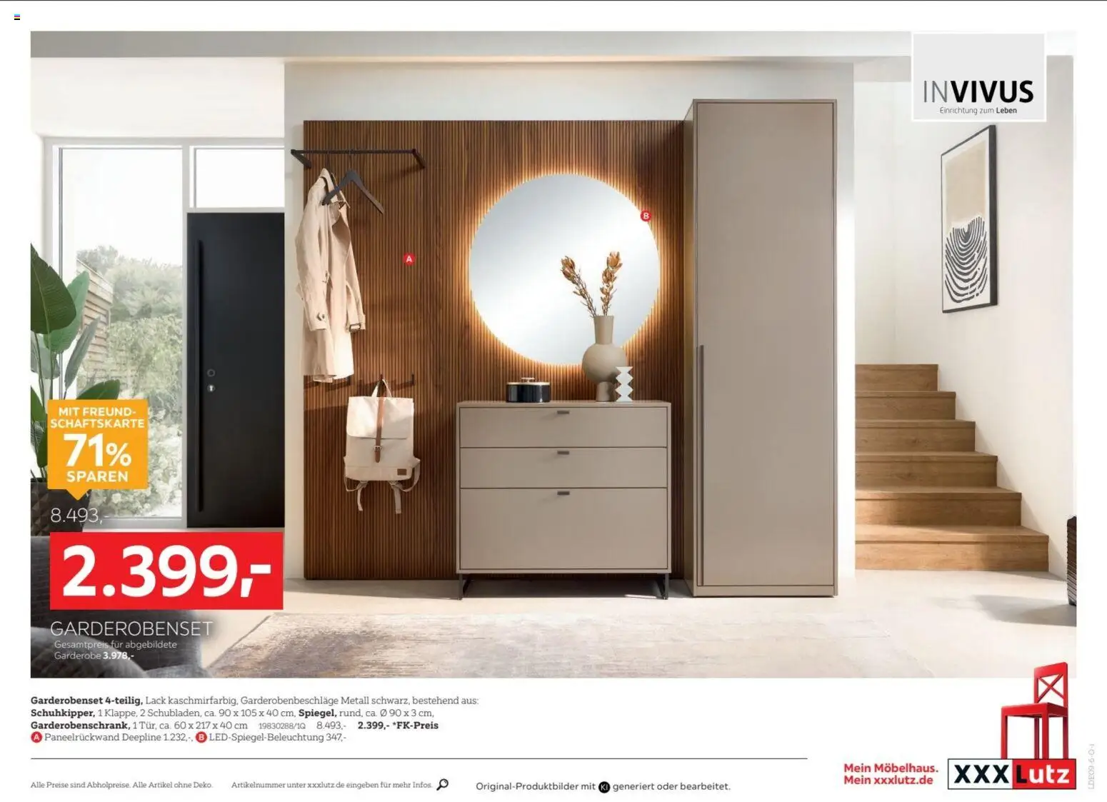 XXXLutz INVIVUS Spezial – gültig ab 29.08.2026 | Seite: 15 | Produkte: Garderobenset