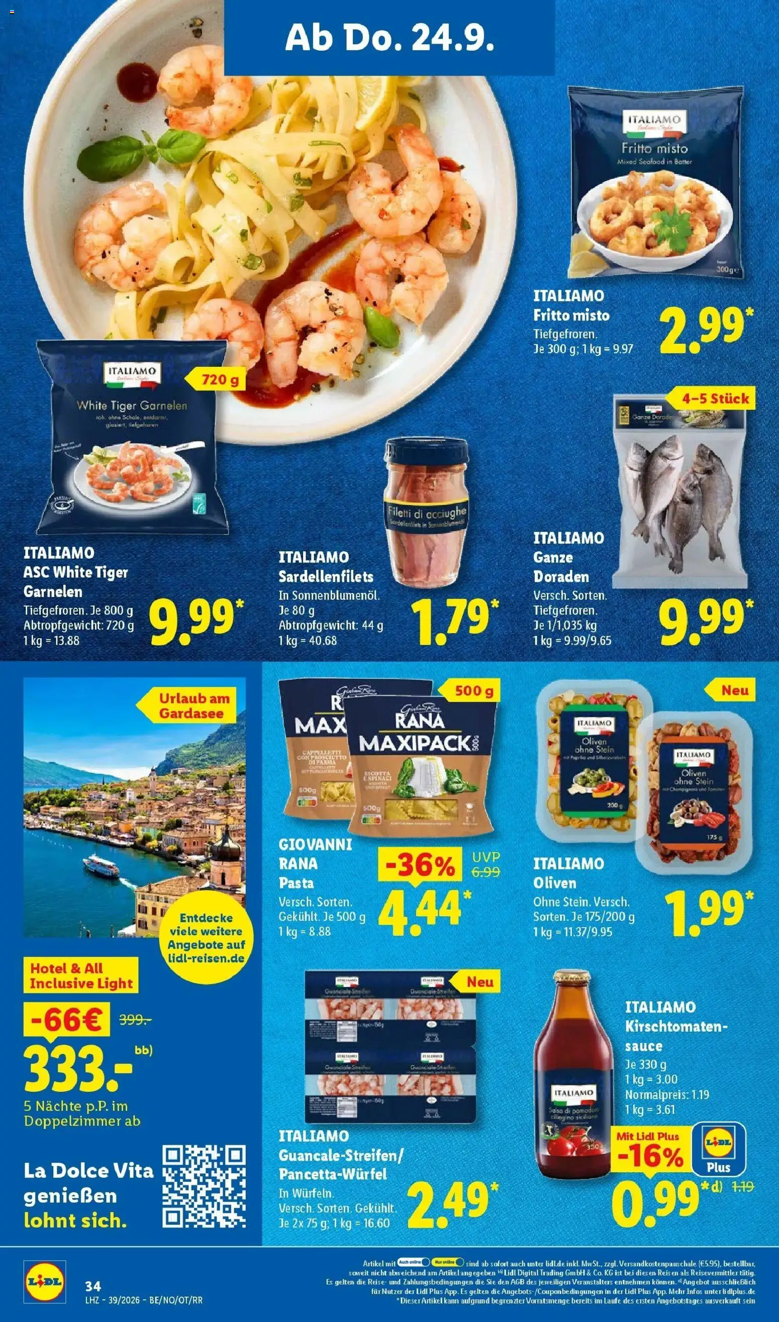 Lidl Prospekt Thale (ab 21.09.2026) zum Blättern » Angebote | Seite: 52 | Produkte: Garnelen, Pasta, Reis, Kirschtomaten