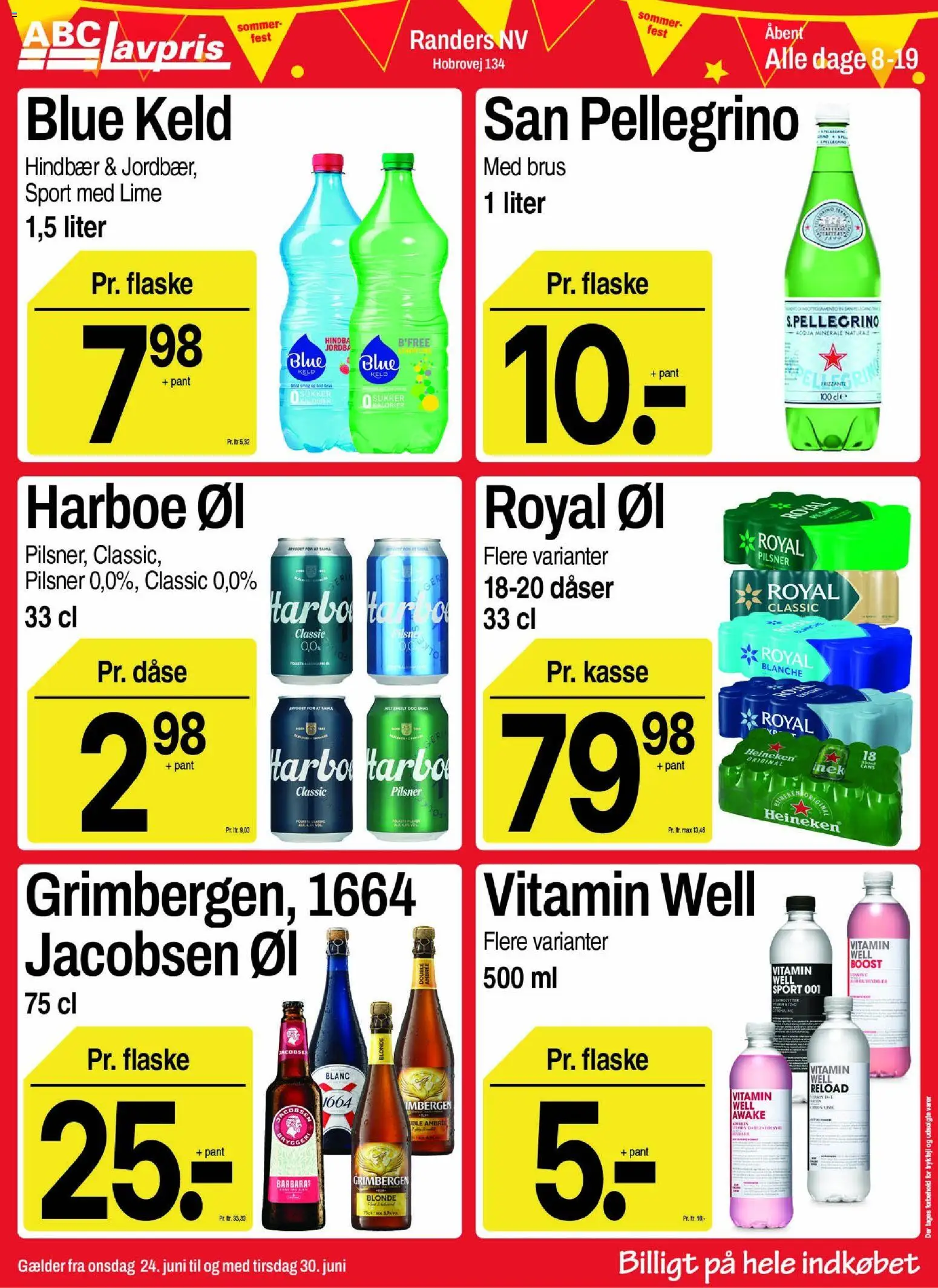 Abc Lavpris tilbudsavis – gyldig fra 24/06/2026 | Side: 9 | Produkter: Øl, Lime, Hindbær, Sukker