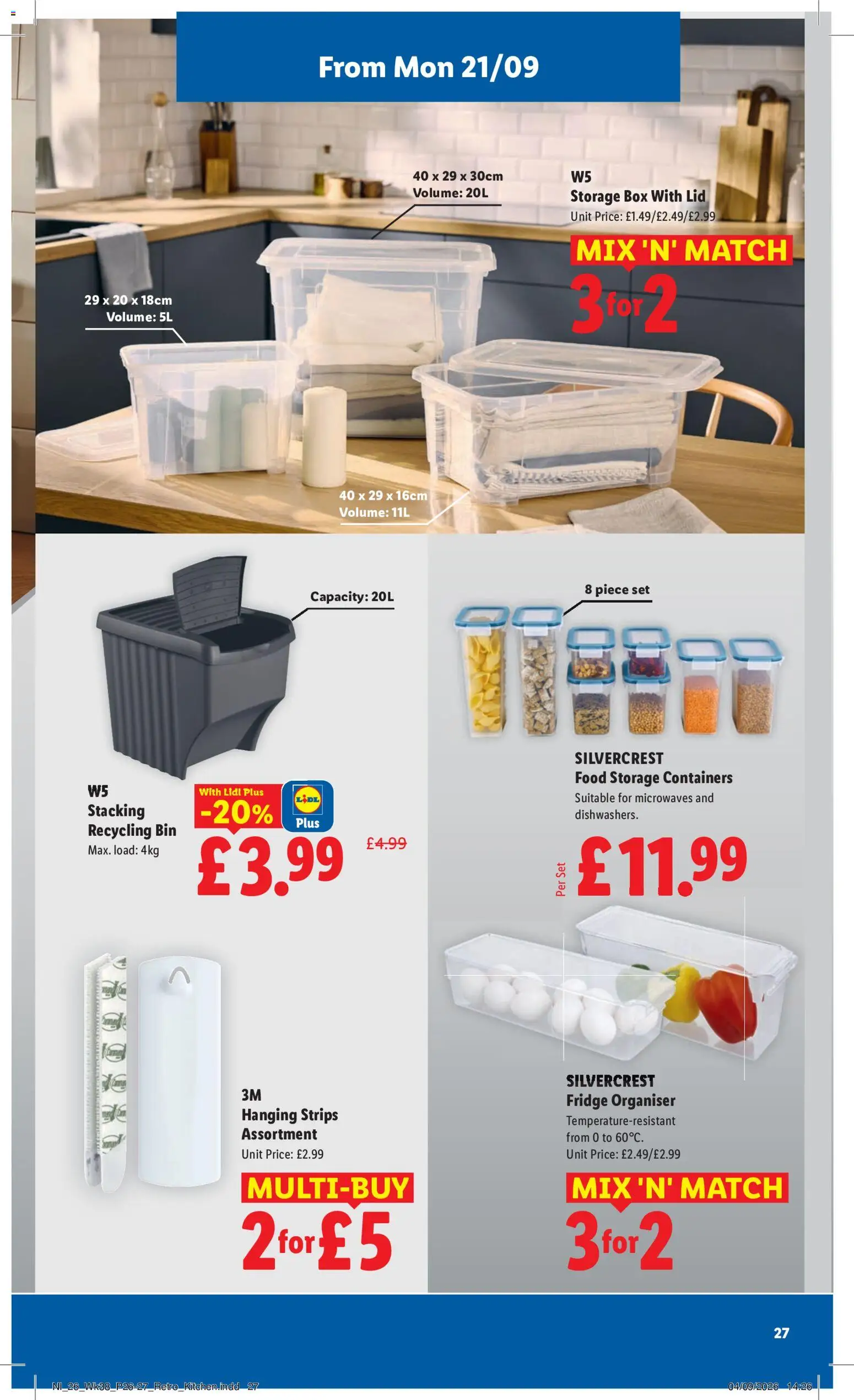 {H1} | Page: 27 | Products: Storage box, Fridge, Storage box with lid, Bin