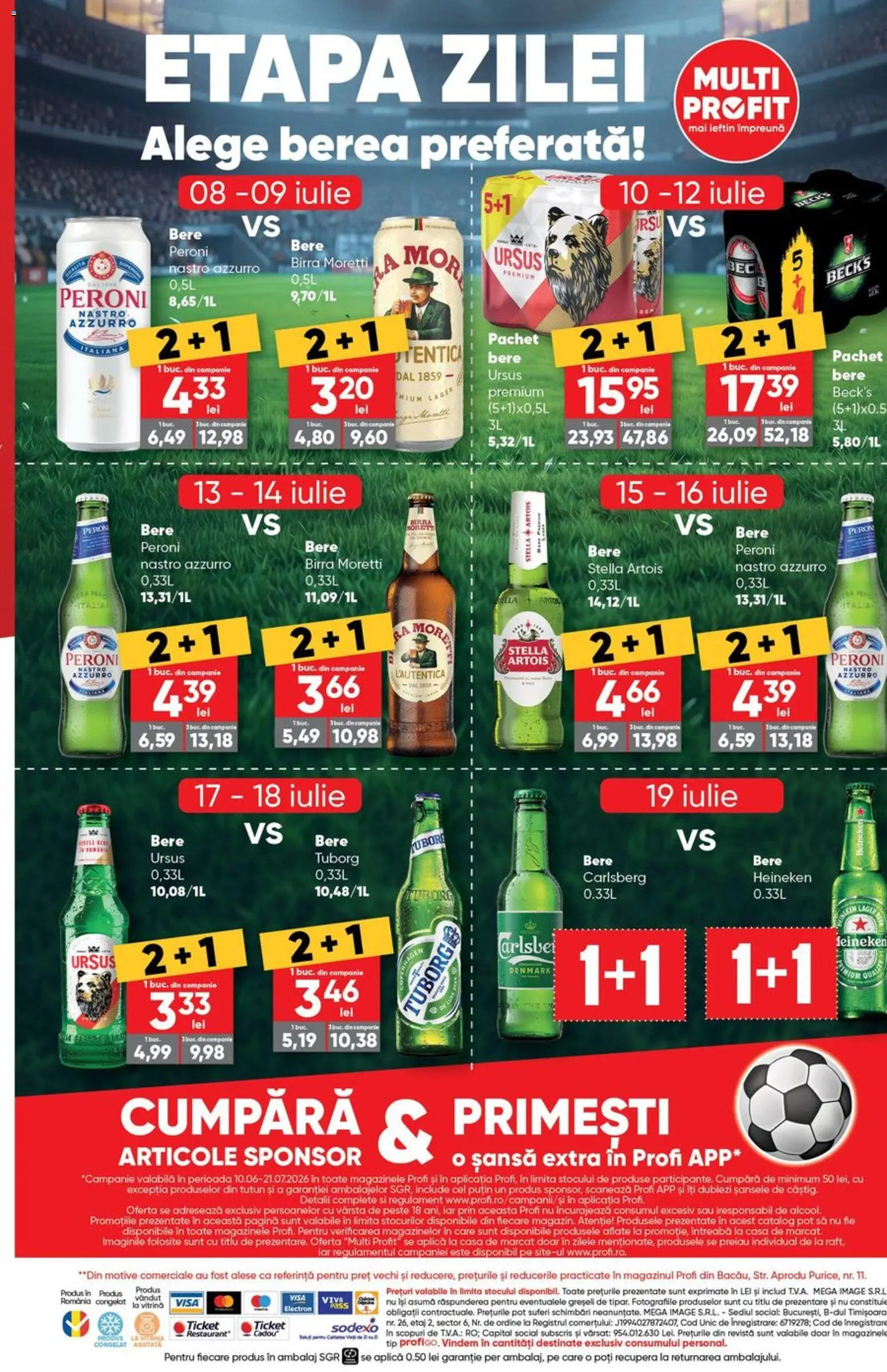 Noul catalog Profi – valabil de la 08.07.2026 | Pagină: 9 | Produse: Vitrină, Bere, Pește