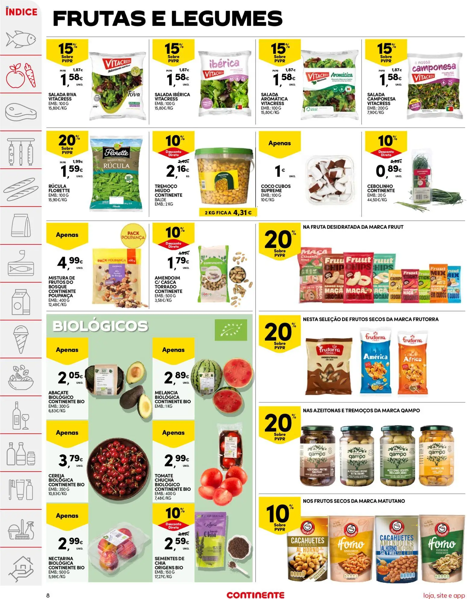 Continente folheto │ válido de 16.06.2026 | Página: 8 | Produtos: Balde, Rúcula, Tomate, Salada