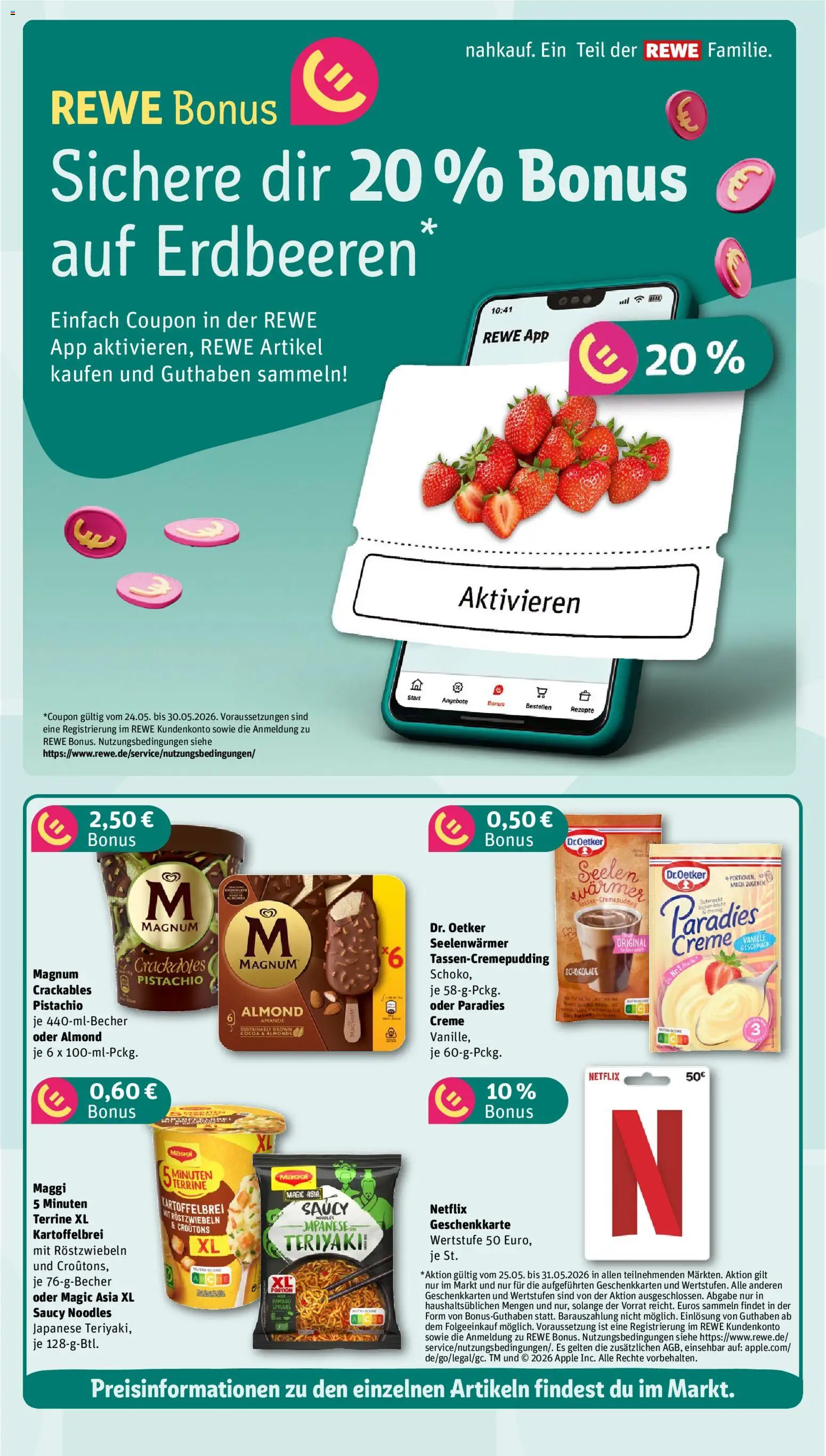 Nahkauf Prospekt – gültig ab 25.05.2026 | Seite: 4 | Produkte: Maggi, Schokolade, Apple, Creme