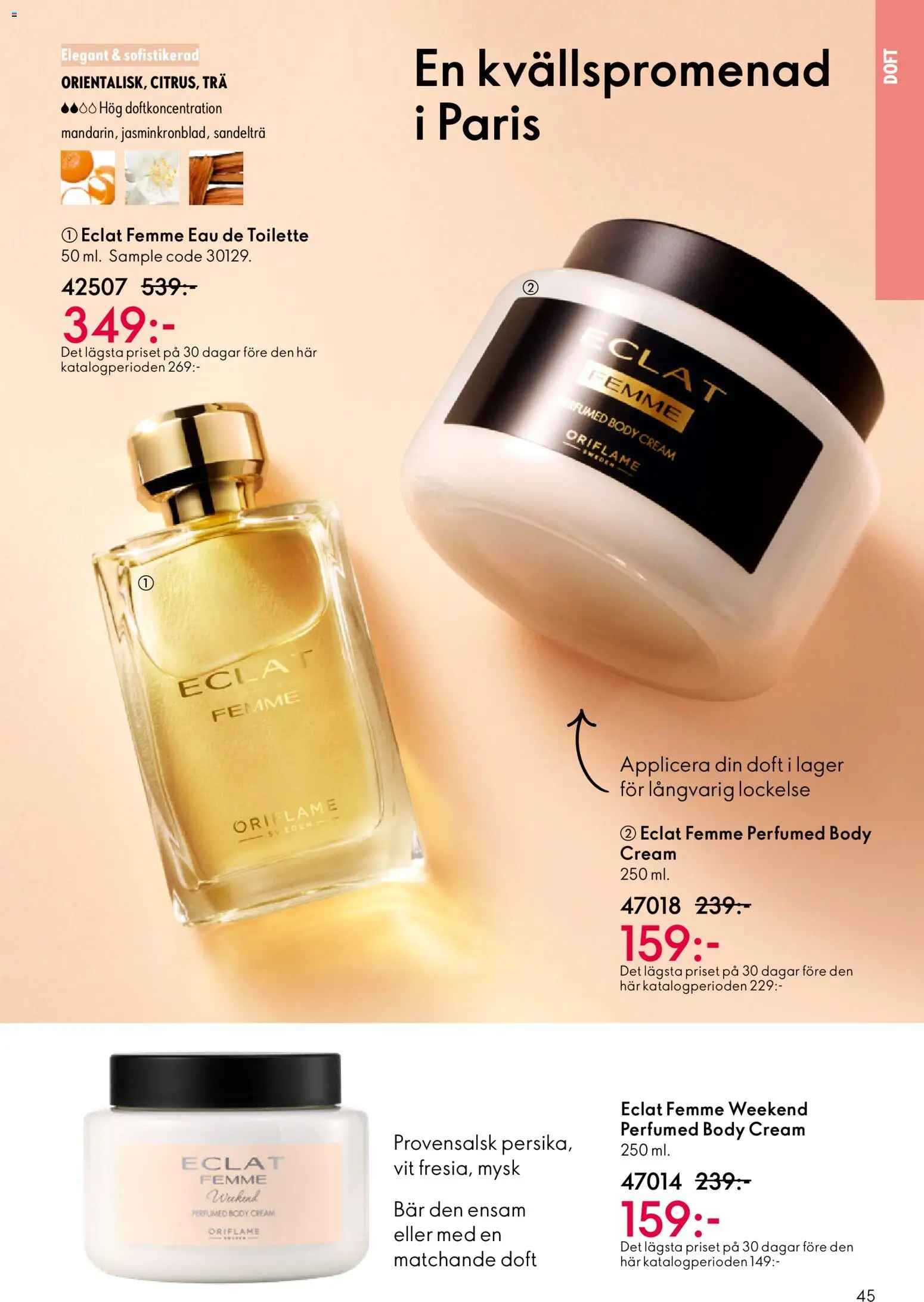 Oriflame reklamblad aktuell från 11.03.2026 | Sida: 45 | Produkter: Doft, Eau de toilette