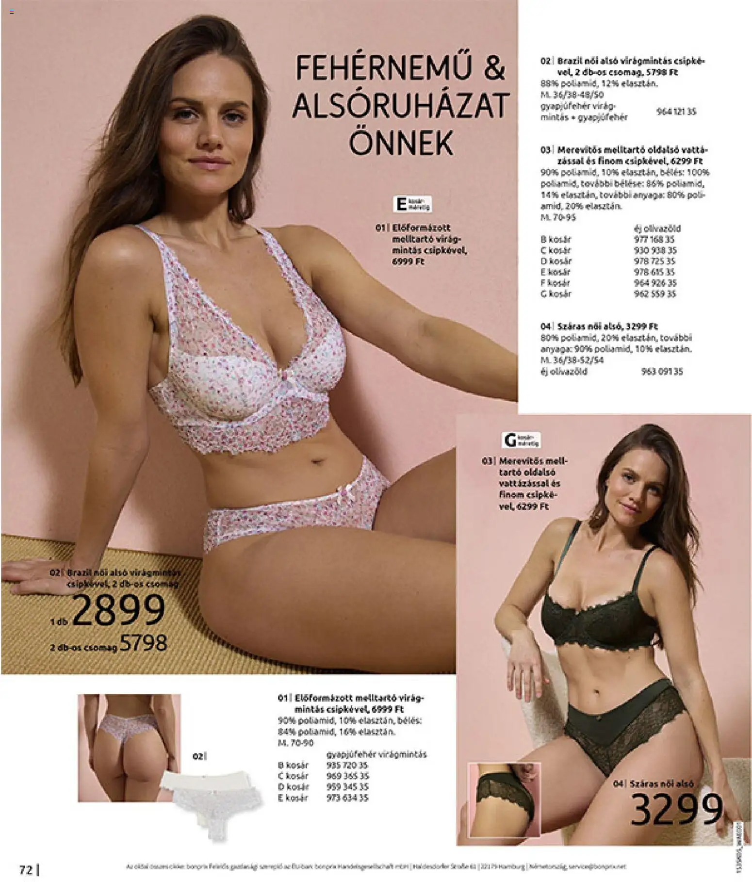 Bonprix akciós ujság - amely érvényes a következő dátumtól: 19.05.2026 | Oldal: 74 | Termékek: Női alsó, Virag, Kosár, Fehérnemű
