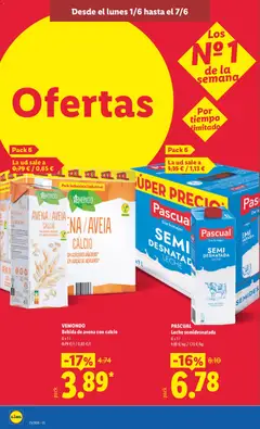 Vista previa PASCUAL Leche semidesnatada, 6 x 1 l Leche semidesnatada válido desde el 01.06.2026 | Página: 16