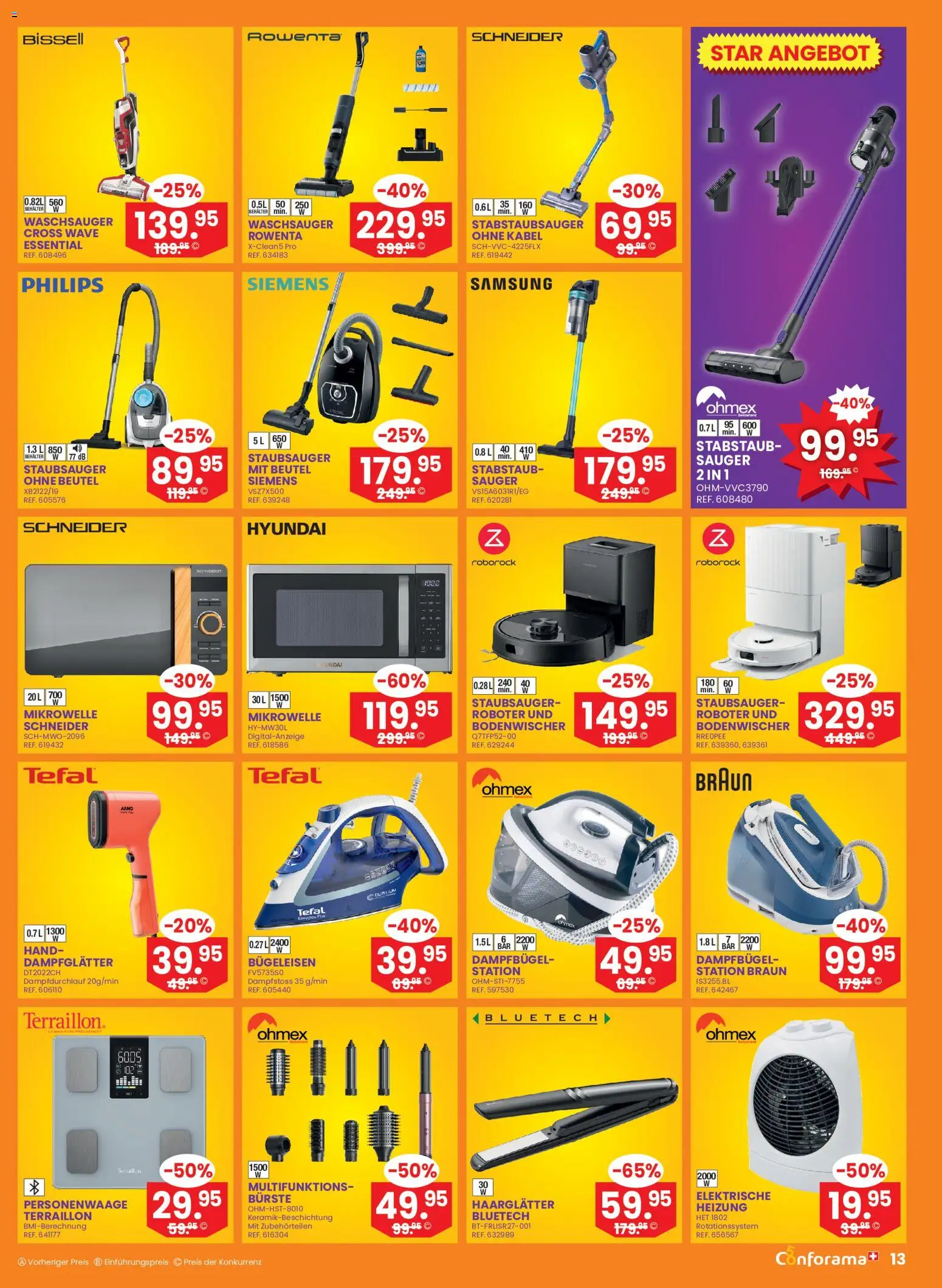 Conforama aktionen – gültig ab 14.10.2026 | Seite: 13 | Produkte: Haarglätter, Bügeleisen, Staubsauger, Philips