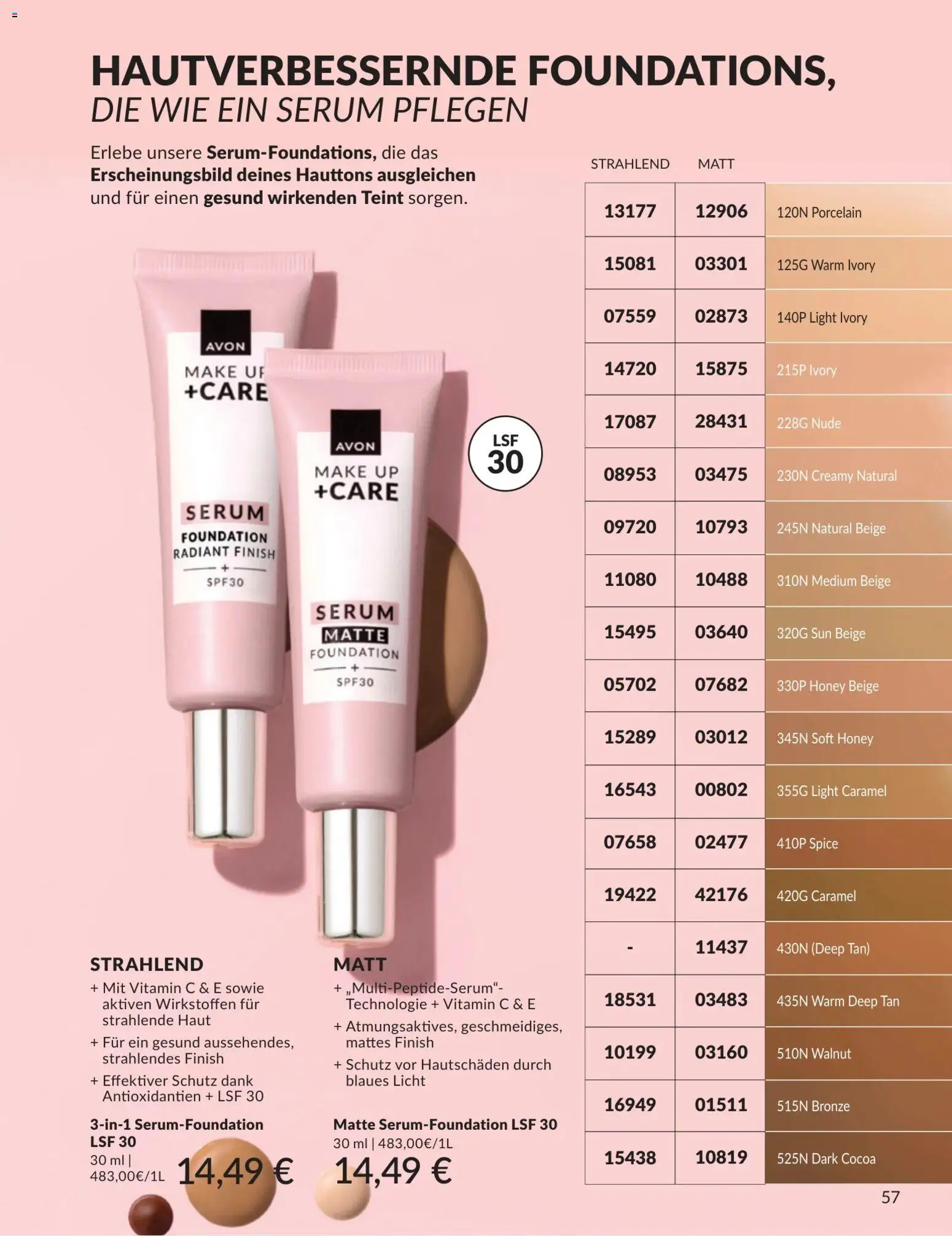 AVON Katalog Juli 2026 – gültig ab 01.07.2026 | Seite: 57 | Produkte: Finish, Foundation, Serum