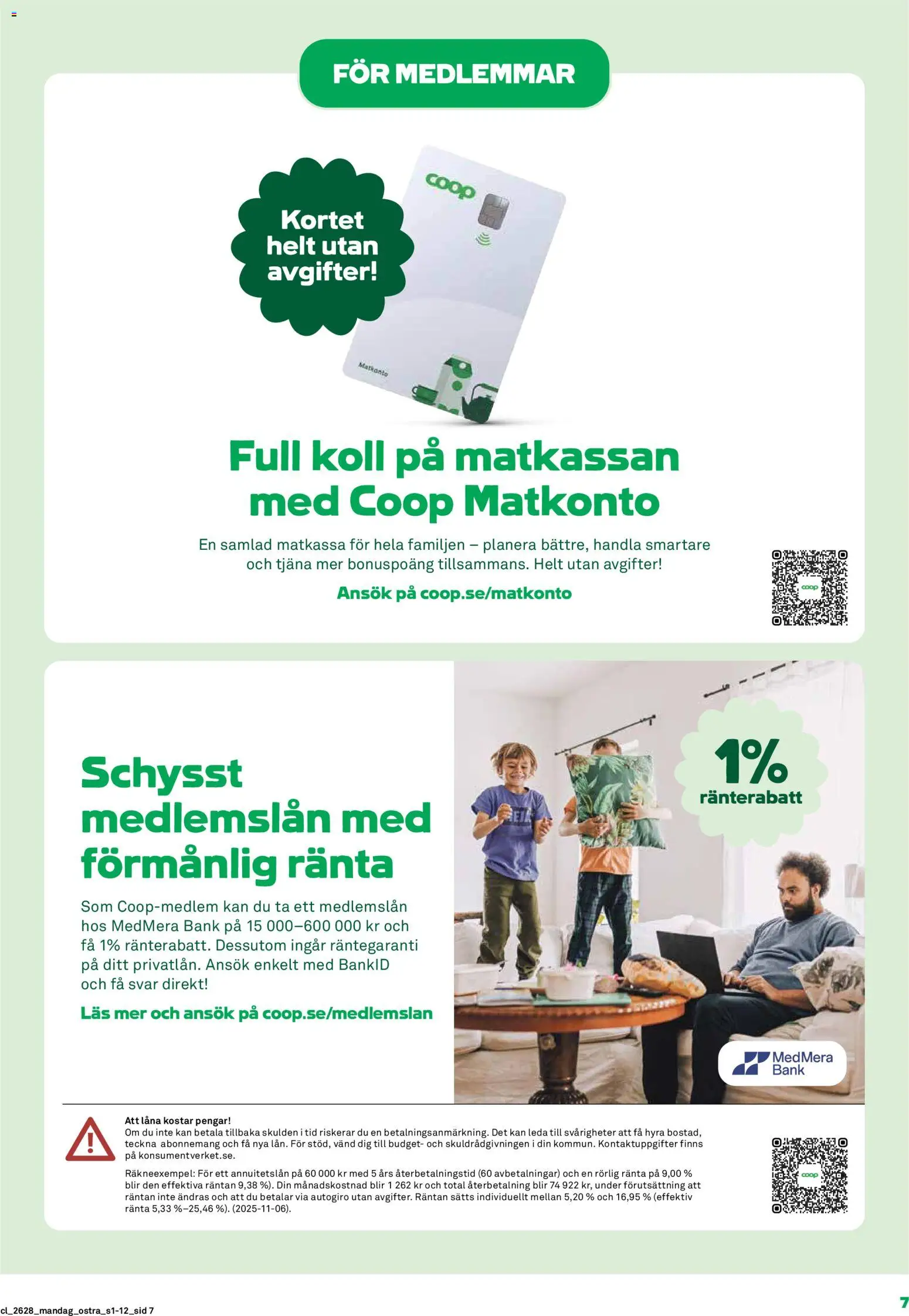 Coop Daglivs reklamblad aktuell från 06/07/2026 | Sida: 7 | Produkter: Bänk