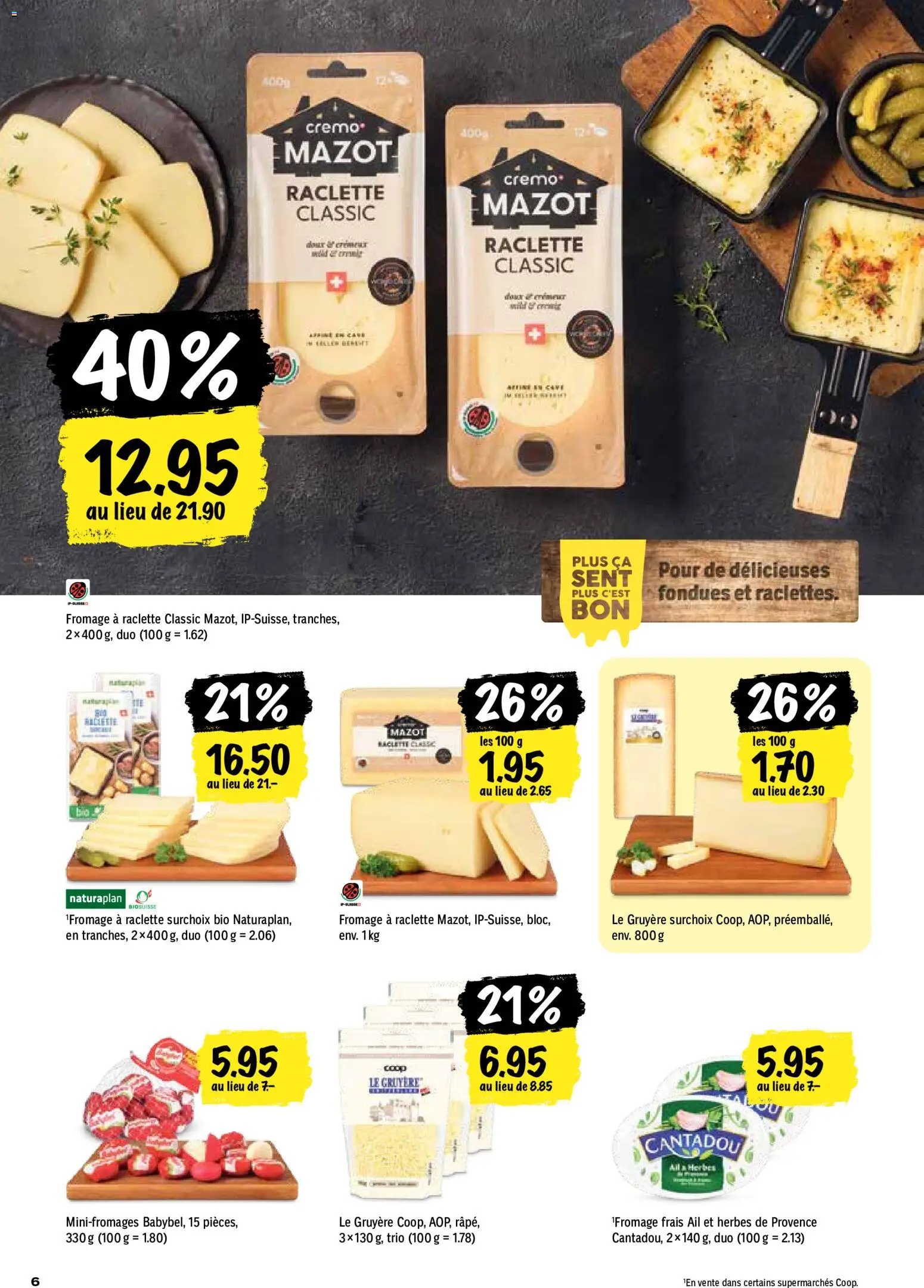 Coop aktionen FR – gültig ab 08.10.2026 | Seite: 6 | Produkte: Raclette