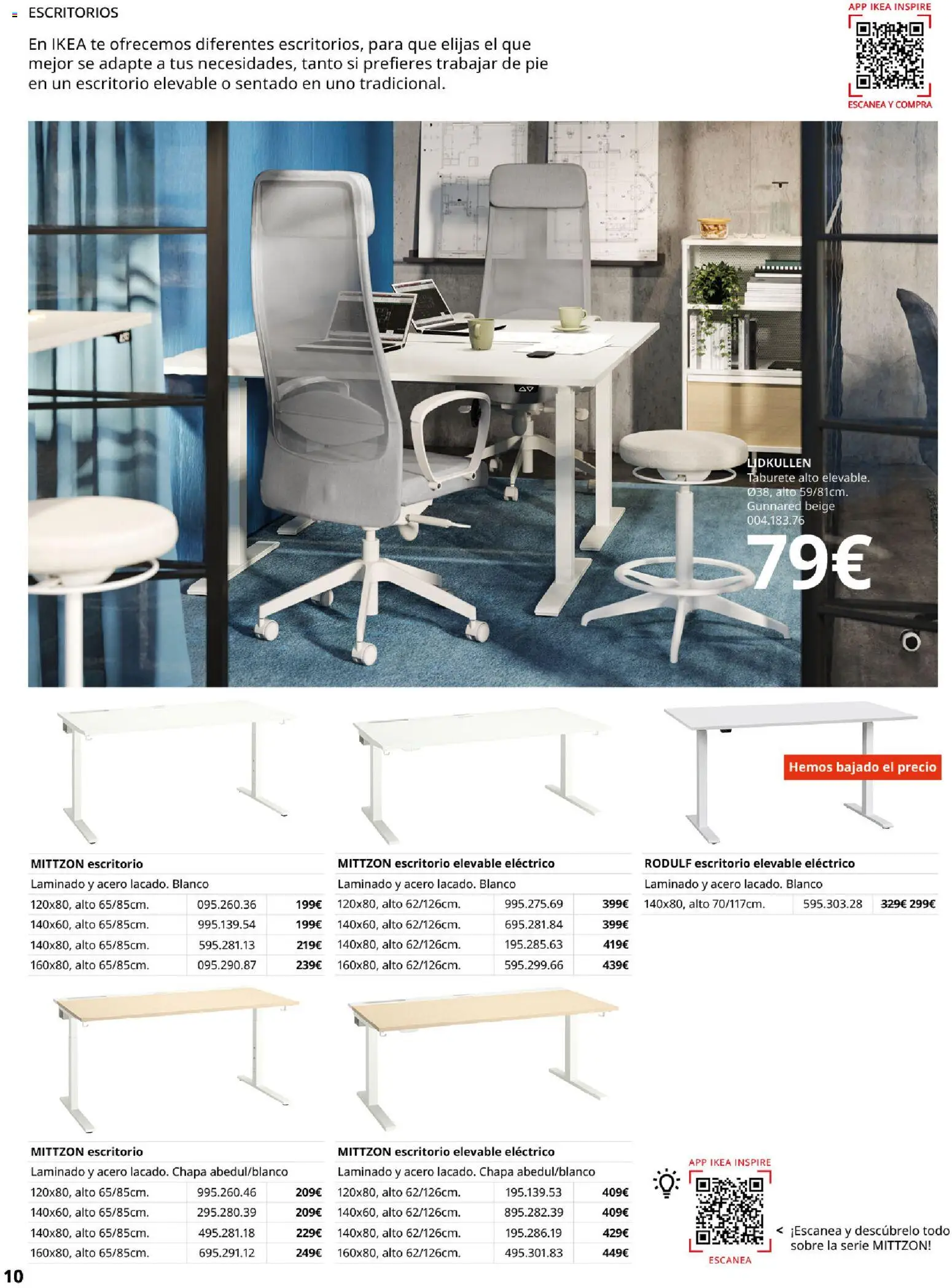 Catálogo IKEA Oficina profesional │ válido desde el 01/02/2026 | Página: 10 | Productos: Taburete, Té