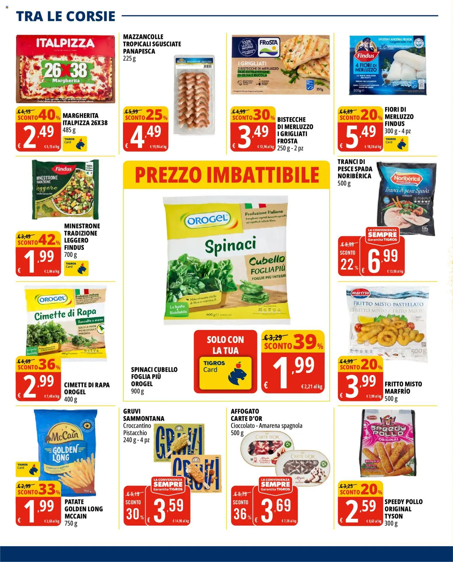 Volantino Tigros del 16/09/2026 | Pagina: 14 | Prodotti: Pesce, Mazzancolle, Fiori, Pesce spada