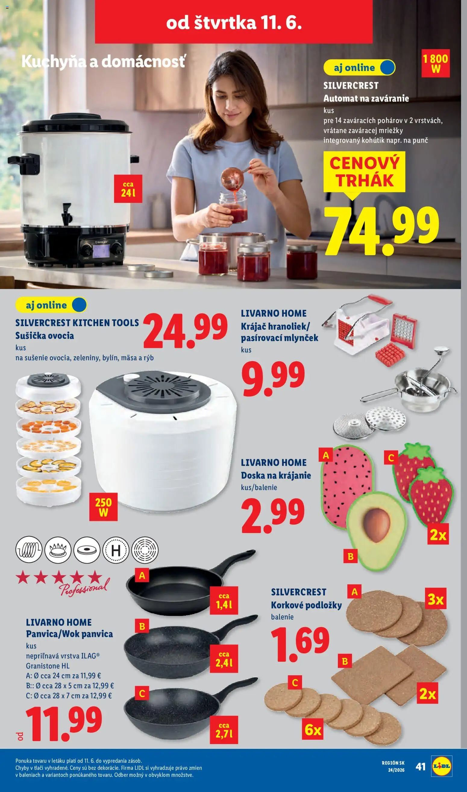 Nové Lidl akcie – leták je platný od 08.06.2026 | Strana: 81 | Produkty: Kuchyňa, Sušička, Sušička ovocia