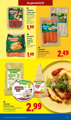 Anteprima del volantino VEMONDO Gnocchi vegani di lenticchie rosse, 400 g confezione, 1 kg = 3.73 € valido a partire dal 08/10/2026 | Pagina: 19