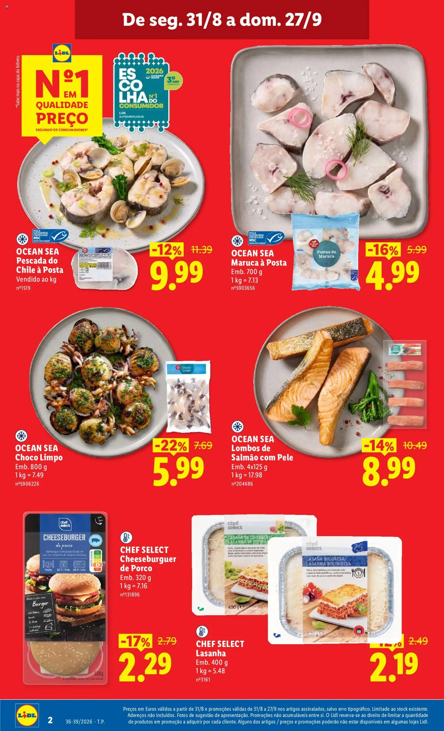 Lidl Folheto Especial │ válido de 01/09/2026 | Página: 2 | Produtos: Salsa, Lasanha, Salmão, Carne