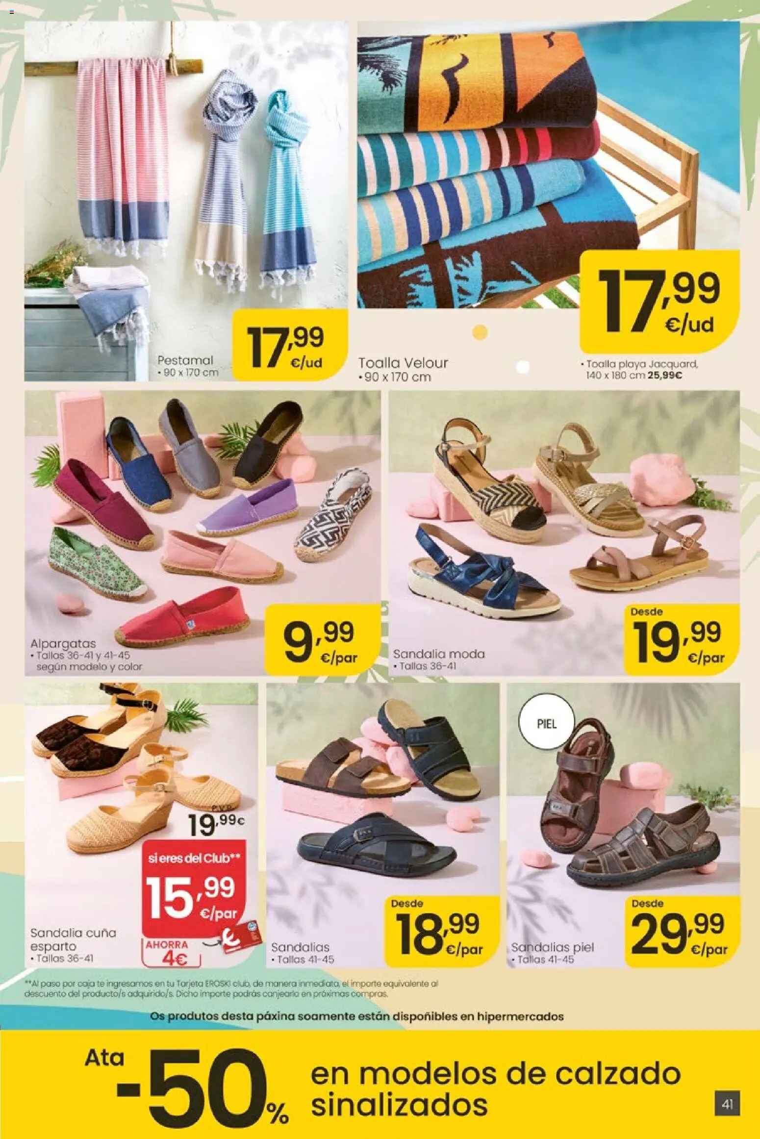 Eroski Ofertóns de verán │ válido desde el 28.05.2026 | Página: 41 | Productos: Alpargatas, Té, Cuna, Caja