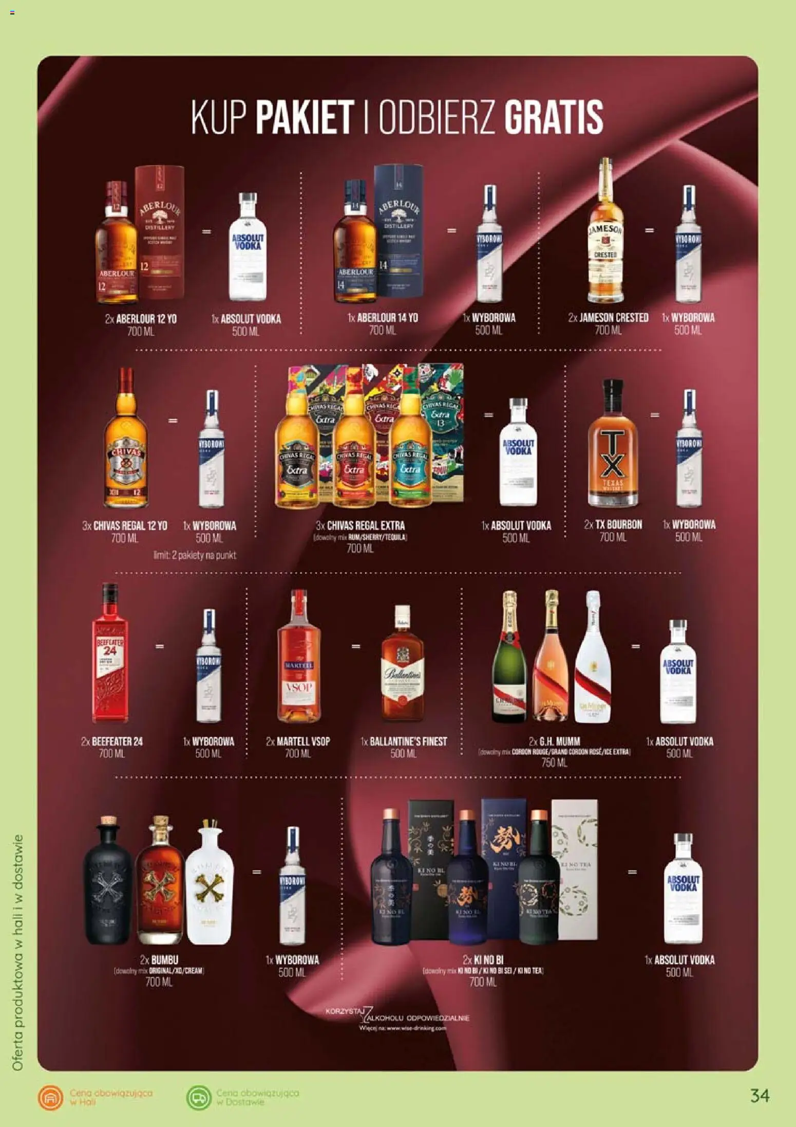 Eurocash gazetka - Katalog Alkoholowy od 01.06.2026 | Strona: 34 | Produkty: Chivas Regal, Jameson, Bourbon, Beefeater