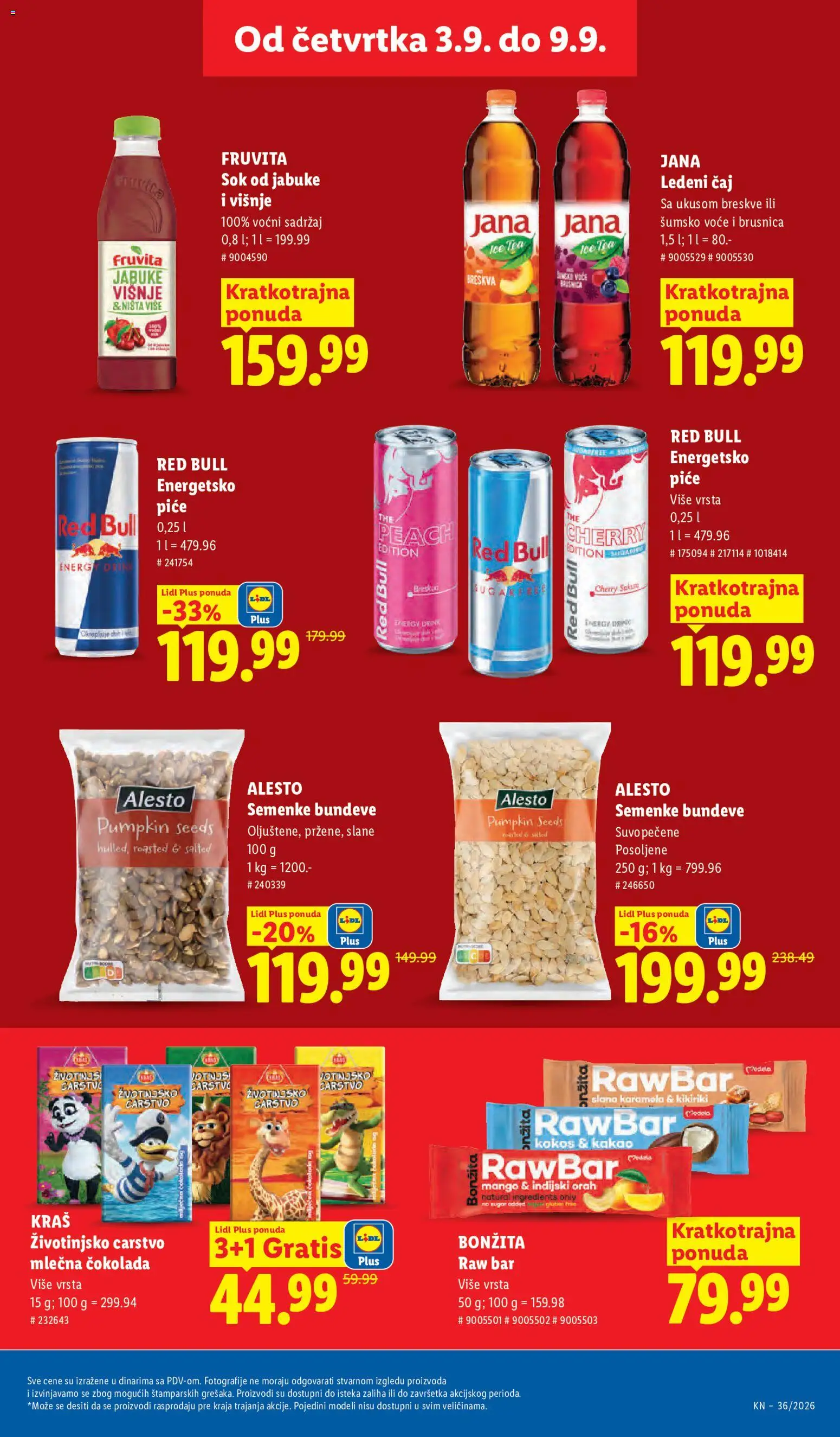 Lidl katalog - važi od 03.09.2026 | Strana: 37 | Proizvode: Sok, Mlečna čokolada, Red Bull, Jabuke