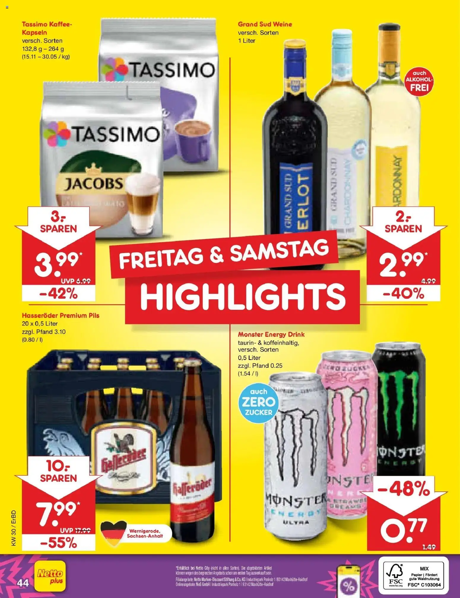 Netto Marken-Discount Prospekt Weimar – gültig ab 20.07.2026 | Seite: 68 | Produkte: Pils, Monster, Zucker, Tassimo