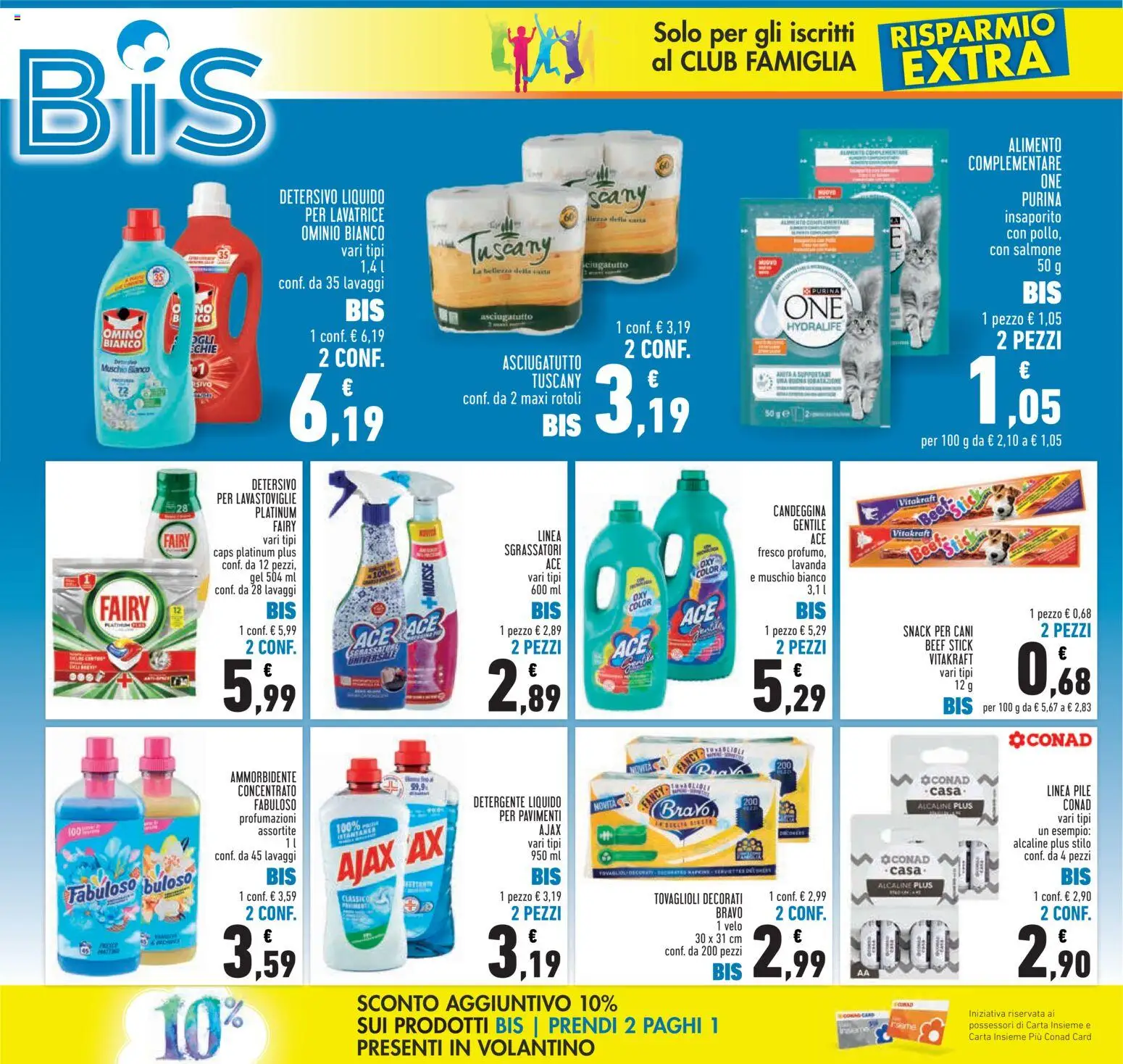 Volantino Conad del 08/10/2026 | Pagina: 6 | Prodotti: Salmone, Candeggina, Lavastoviglie, Asciugatutto