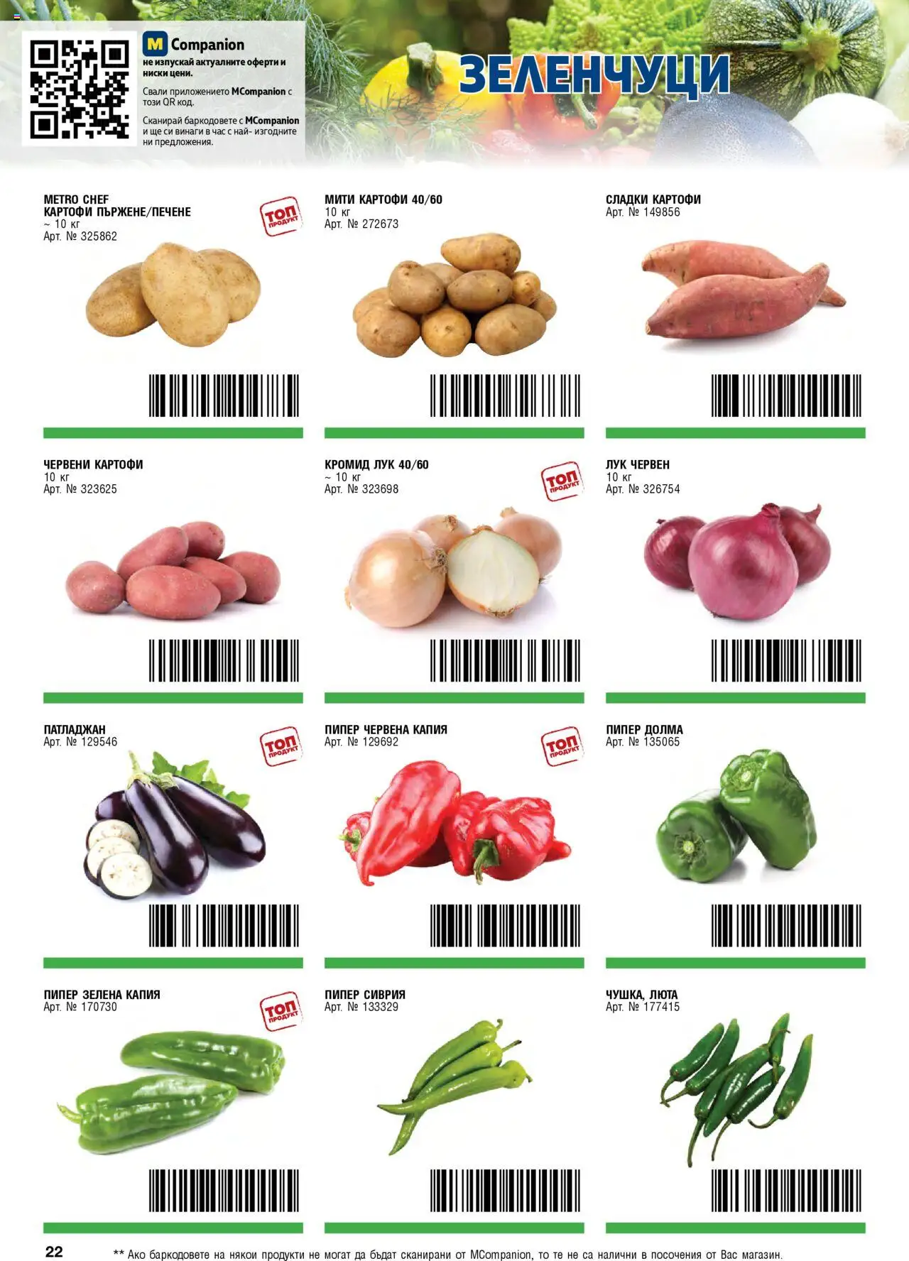 {H1} | Страница: 22 | Продукти: Картофи, Лук, Пипер, Патладжан