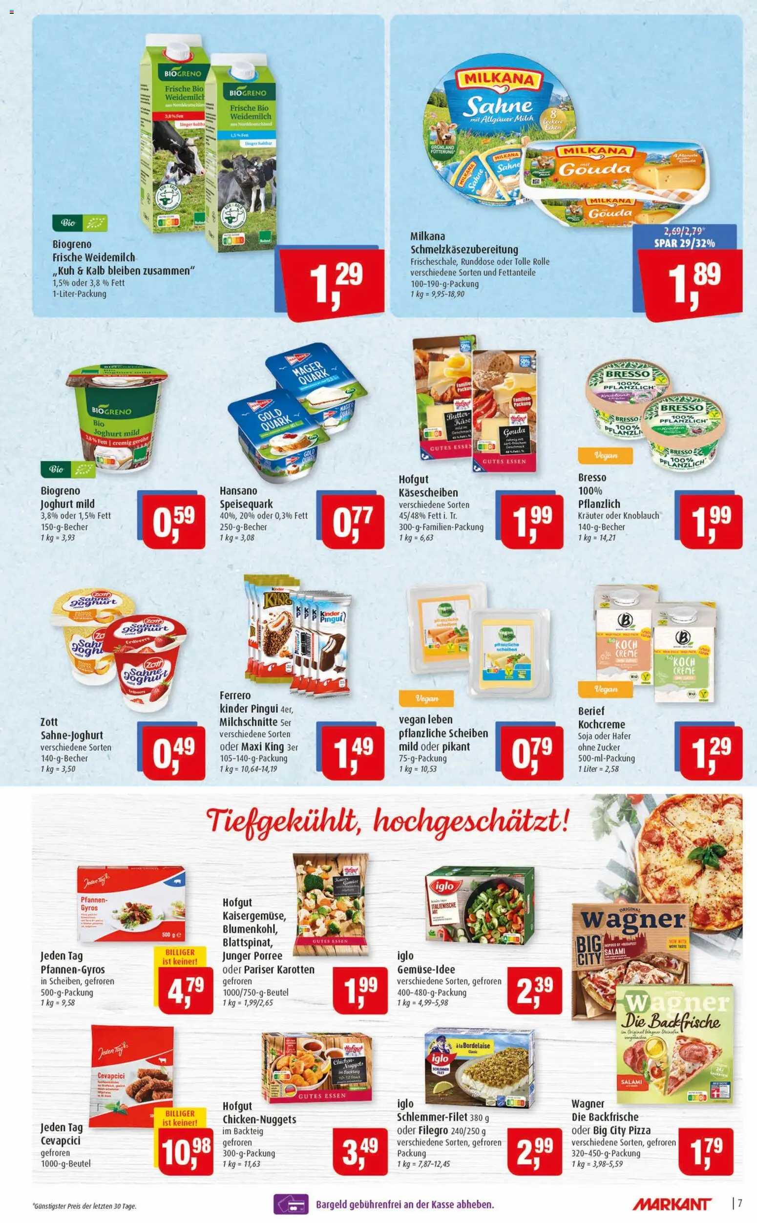 Markant Prospekt 	 – gültig ab 11.05.2026 | Seite: 7 | Produkte: Quark, Milch, Gouda, Pizza