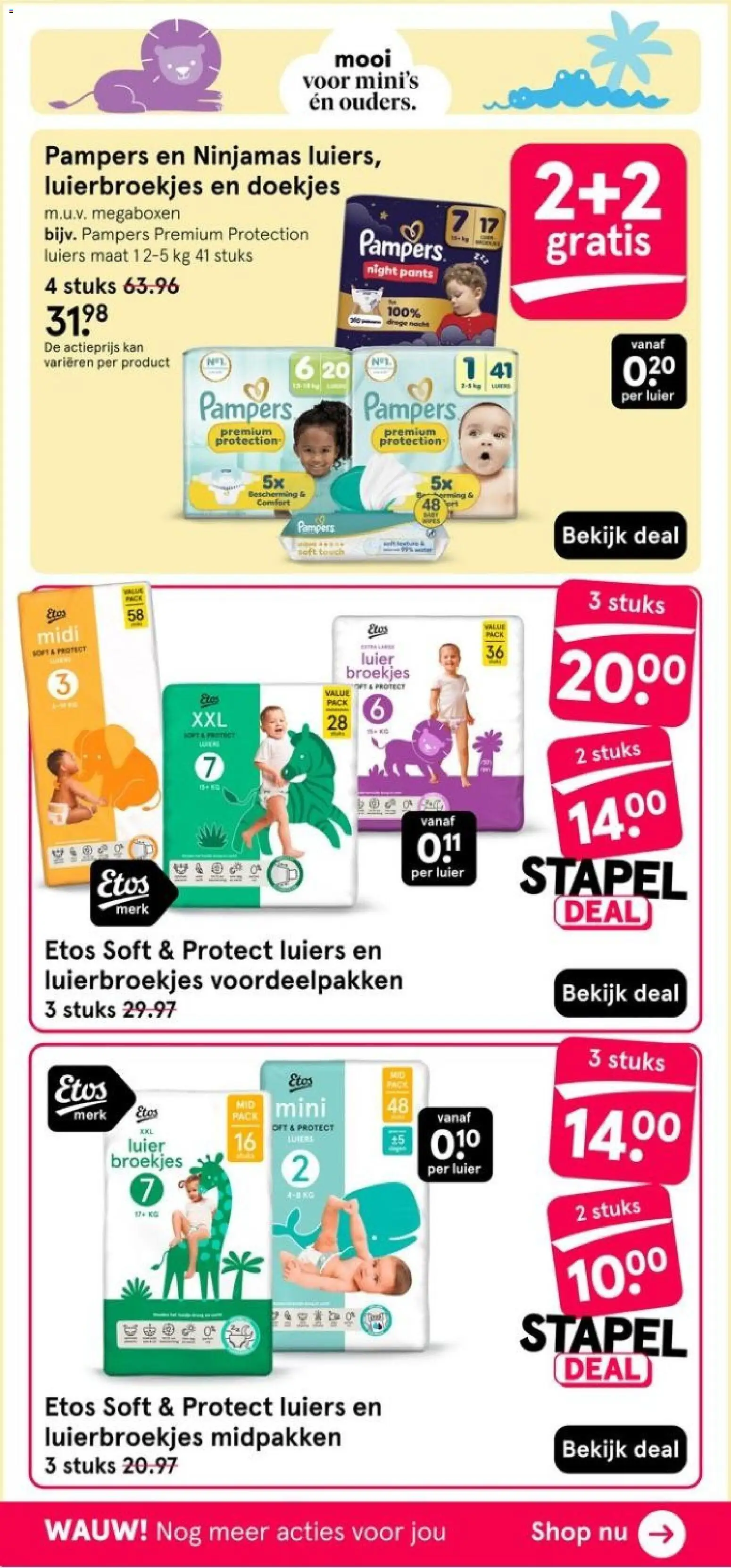 {H1} | Pagina: 62 | Producten: Doekjes, Kan, Luiers, Pampers