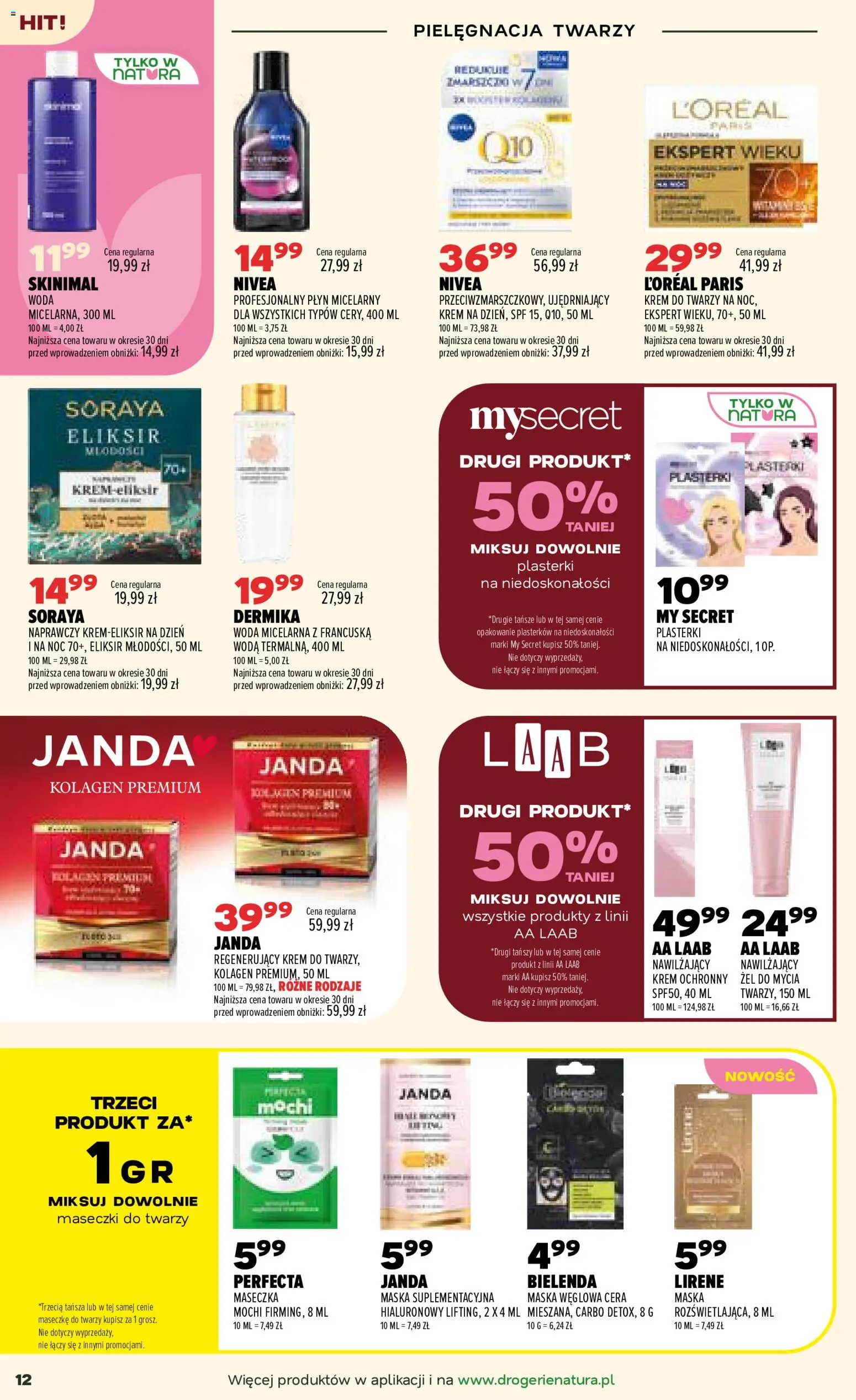 Drogerie Natura Black Friday od 15.10.2026 | Strona: 12 | Produkty: Płyn micelarny, Maseczki do twarzy, Woda micelarna, Woda