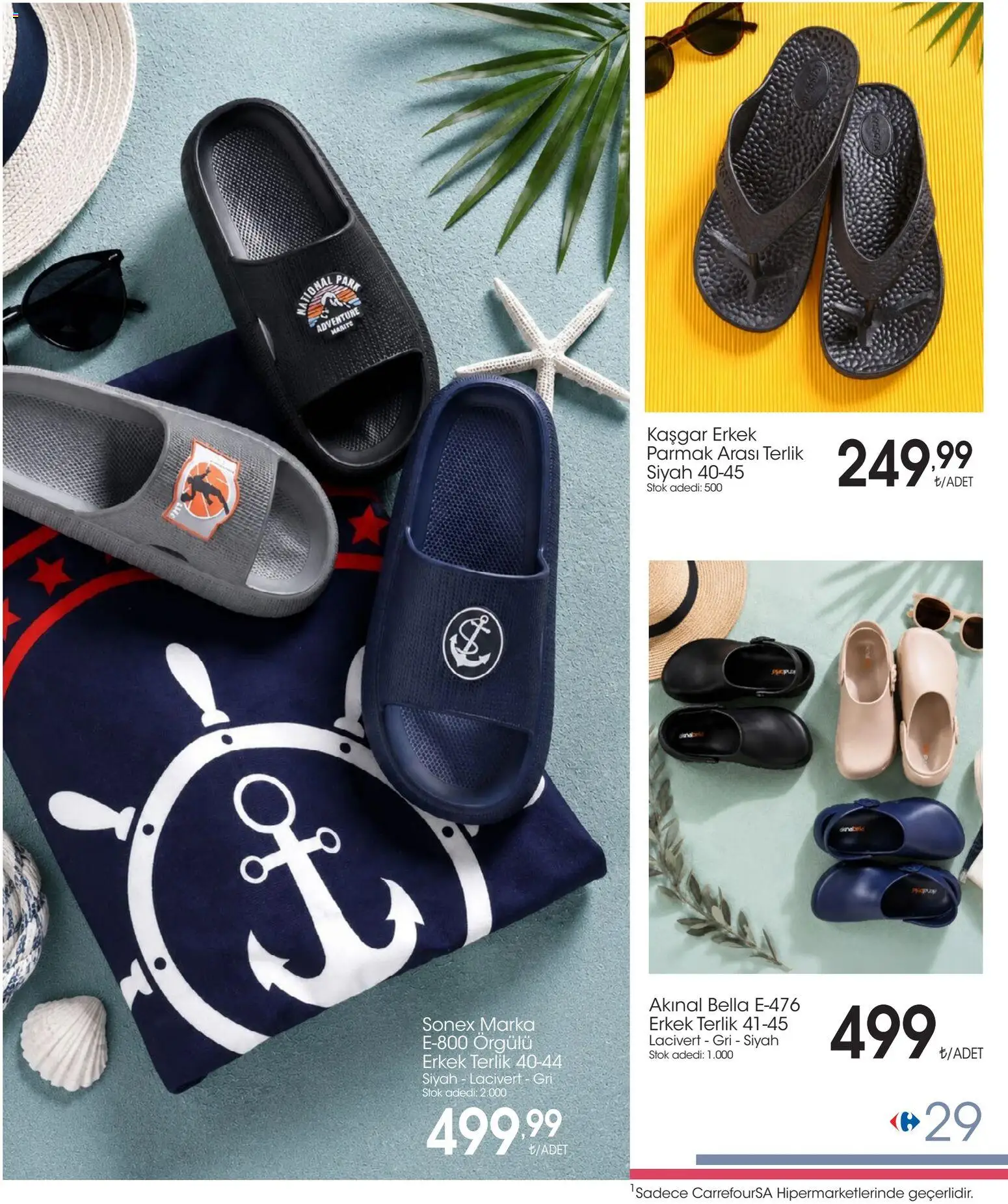 CarrefourSA - Katalog Bu yaz doğruca - 01 Temmuz 2026 tarihinden itibaren geçerlidir | Sayfa: 28 | Ürünler: Terlik, Parmak arası terlik