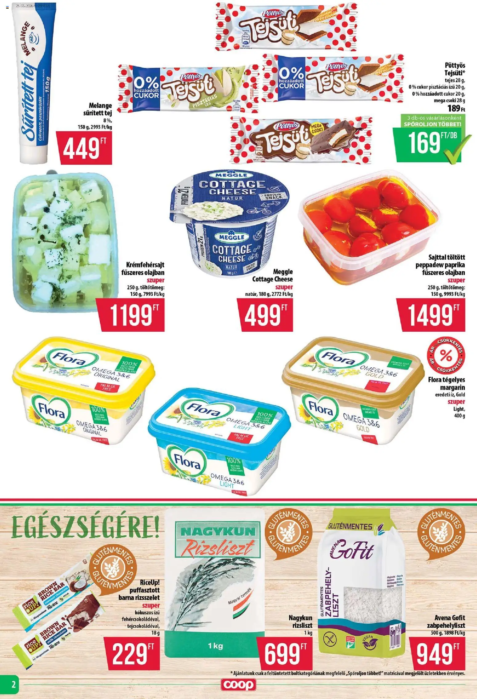 COOP akciós ujság - amely érvényes a következő dátumtól: 28.05.2026 | Oldal: 2 | Termékek: Margarin, Cottage cheese, Tej, Cukor