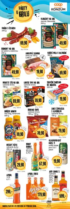 Náhled letáku Konzum leták od 22.07.2026 | Strana: 4 | Produkty: Lindt, Sýr, Tofu, Kuře
