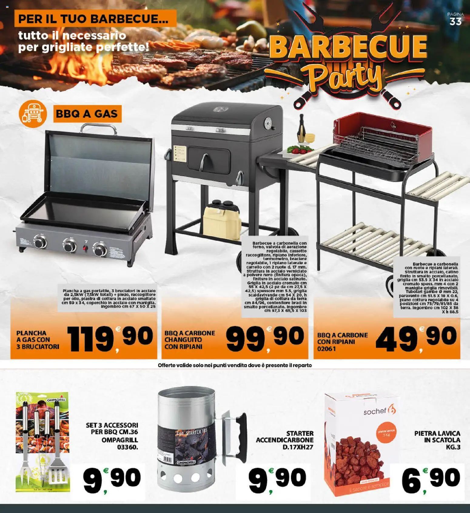 Volantino Eurospar del 27.04.2026 | Pagina: 33 | Prodotti: Barbecue, Piano cottura, Contenitore, Scatola