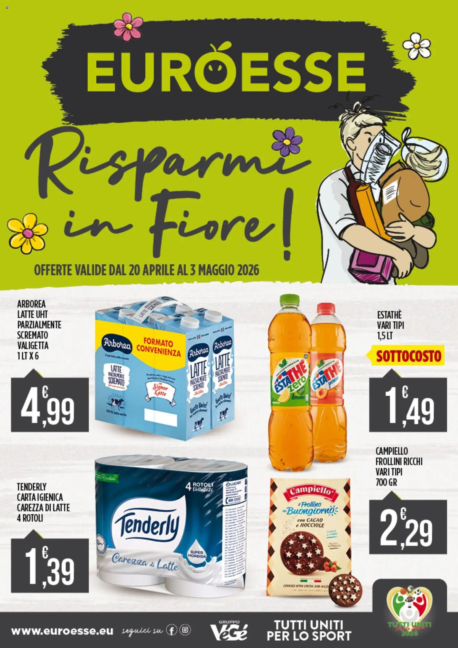 Volantino Euroesse del 20.04.2026 | Pagina: 1 | Prodotti: Limone, Nocciole, Cacao, Frollini
