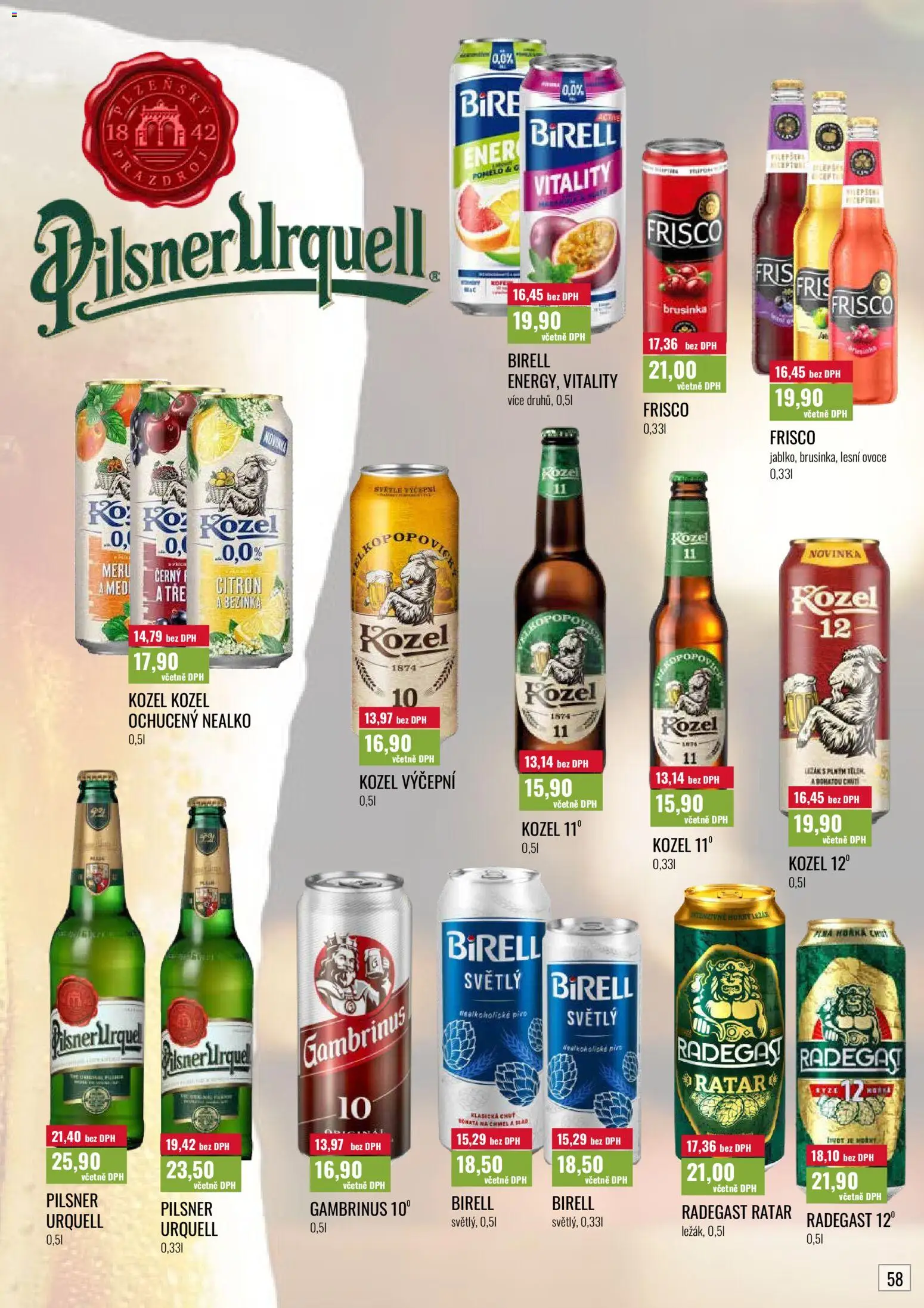 Ratio leták od 01.08.2026 | Strana: 59 | Produkty: Ovoce, Frisco, Radegast Ratar, Radegast