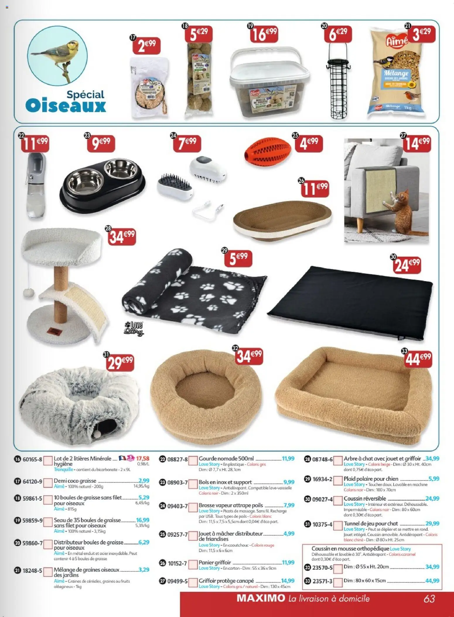 {H1} | Page: 63 | Produits: Graines, Brosse, Distributeur, Polaire
