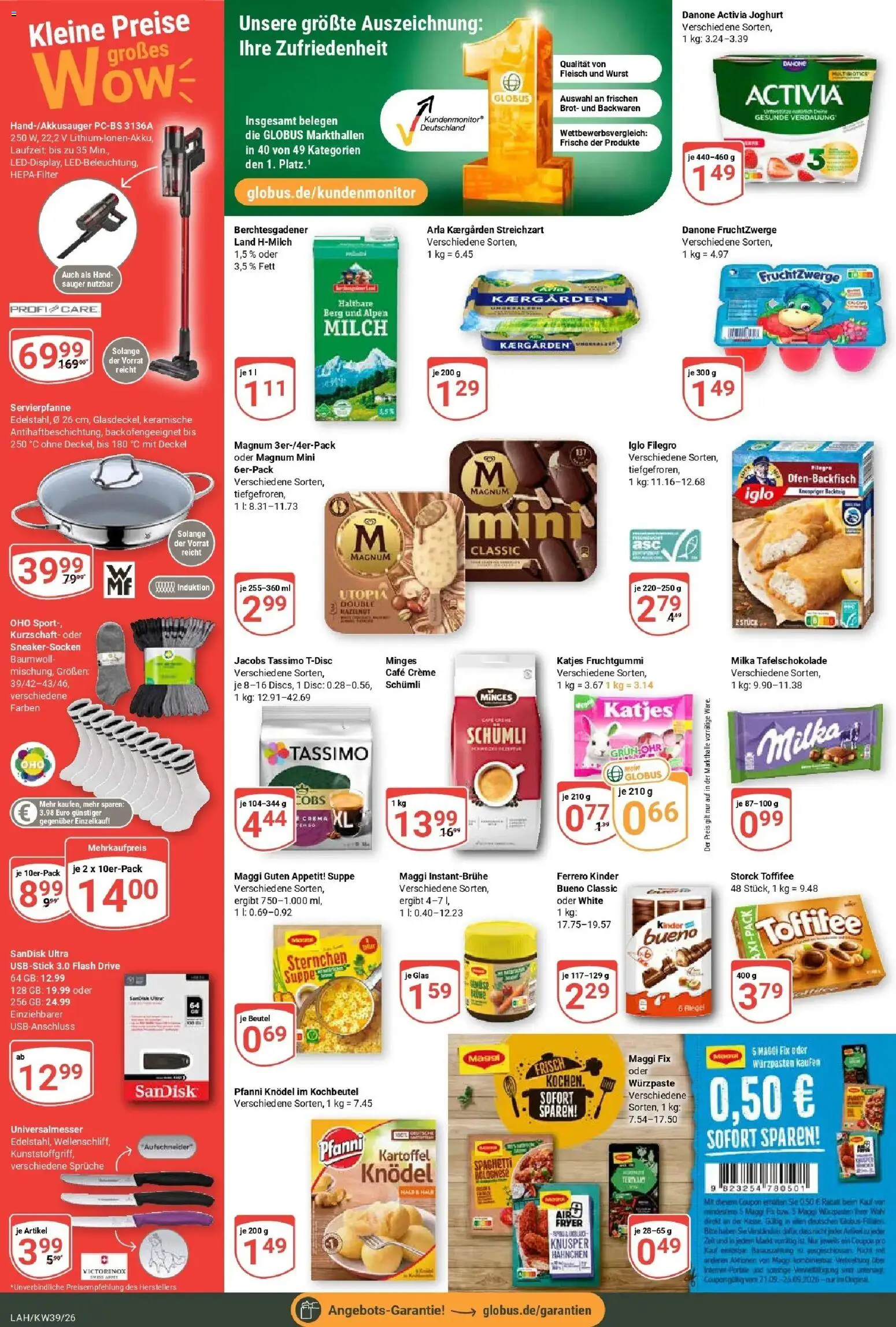 Globus Prospekt Lahnstein (ab 21.09.2026) » Angebote online | Seite: 4 | Produkte: Creme, Wurst, Toffifee, Tassimo