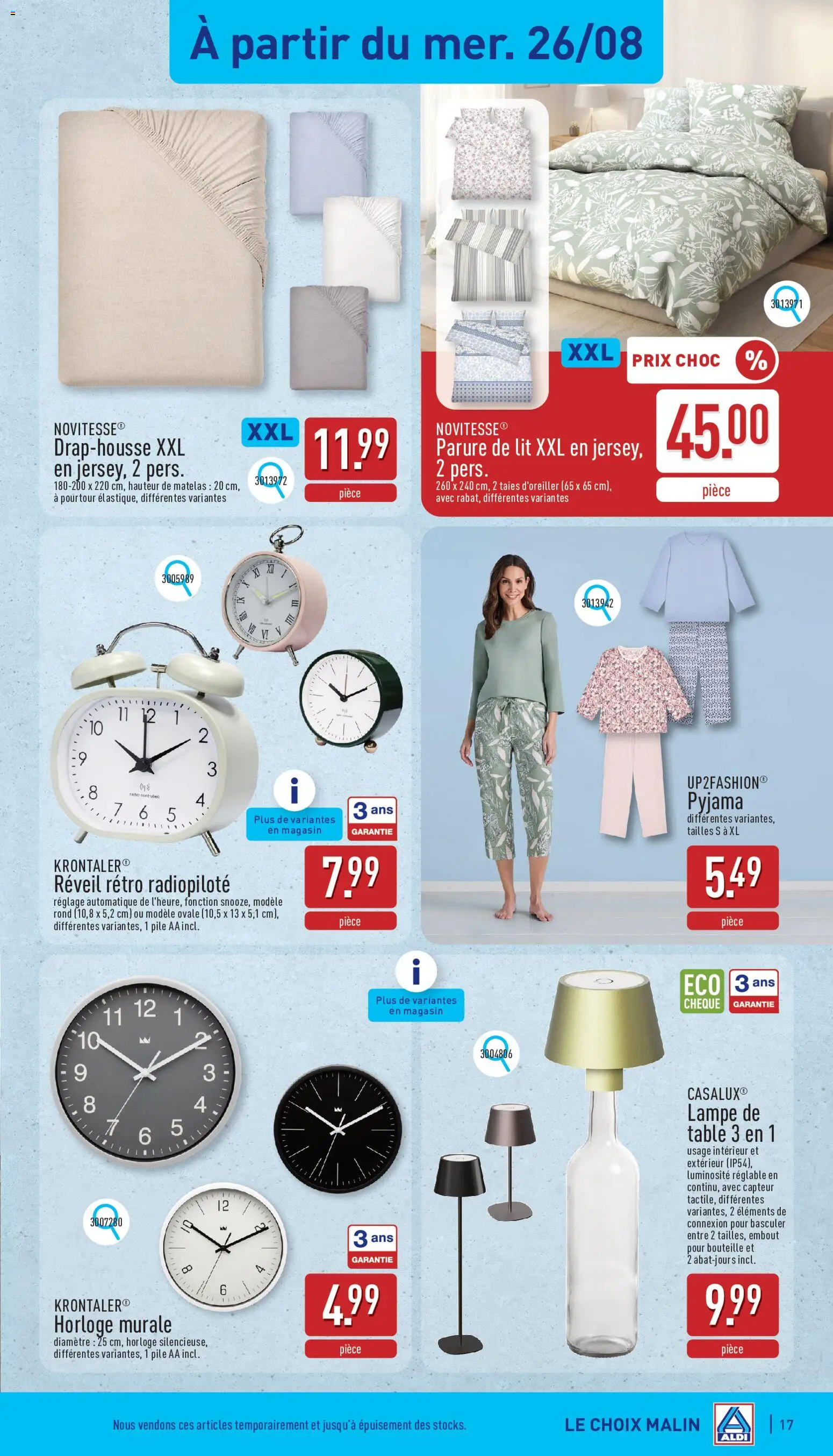 {H1} | Pagina: 17 | Producten: Horloge, Lamp, Pyjama