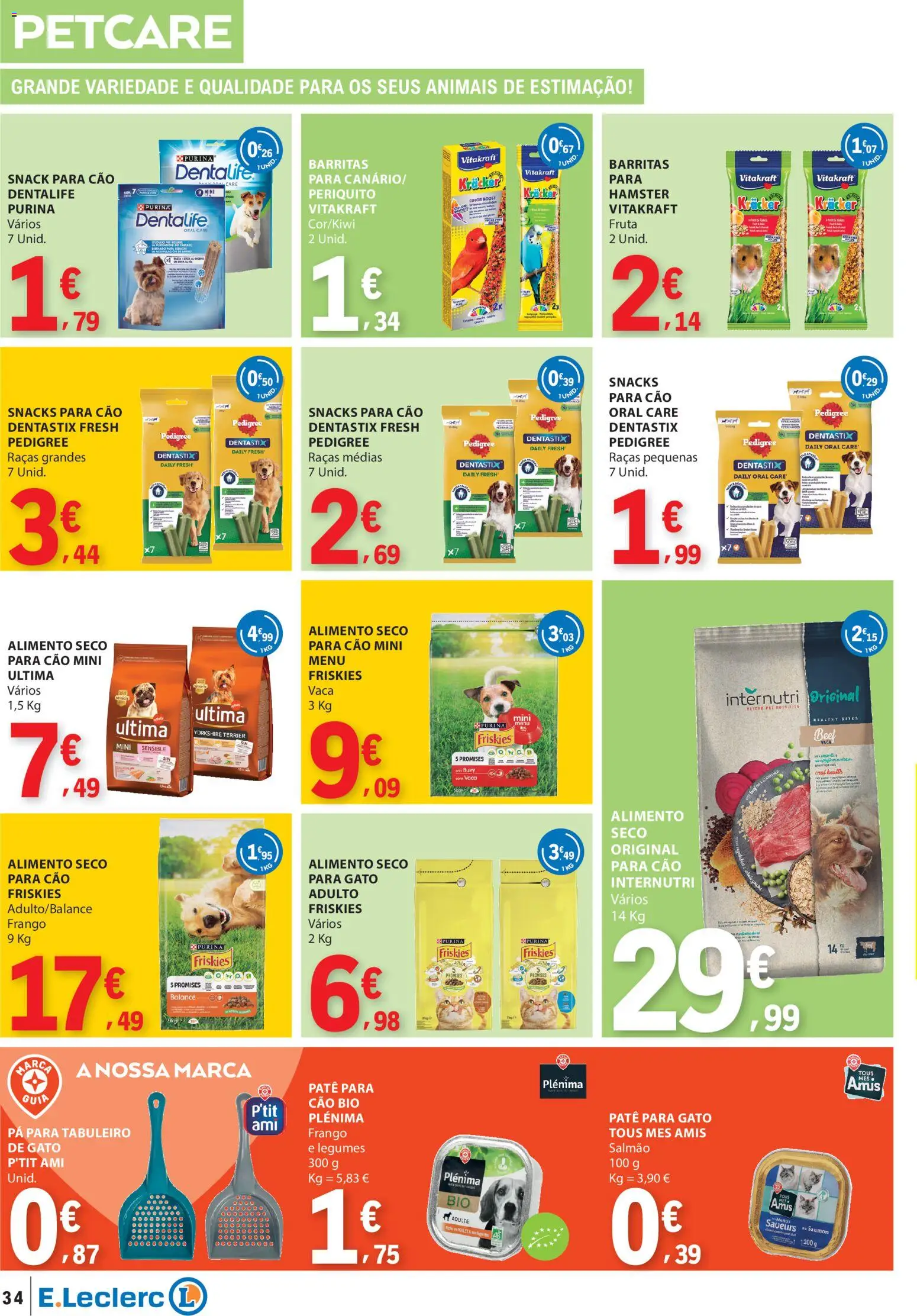 E.Leclerc folheto │ válido de 03/09/2026 | Página: 34 | Produtos: Legumes, Salmão, Snacks, Patê